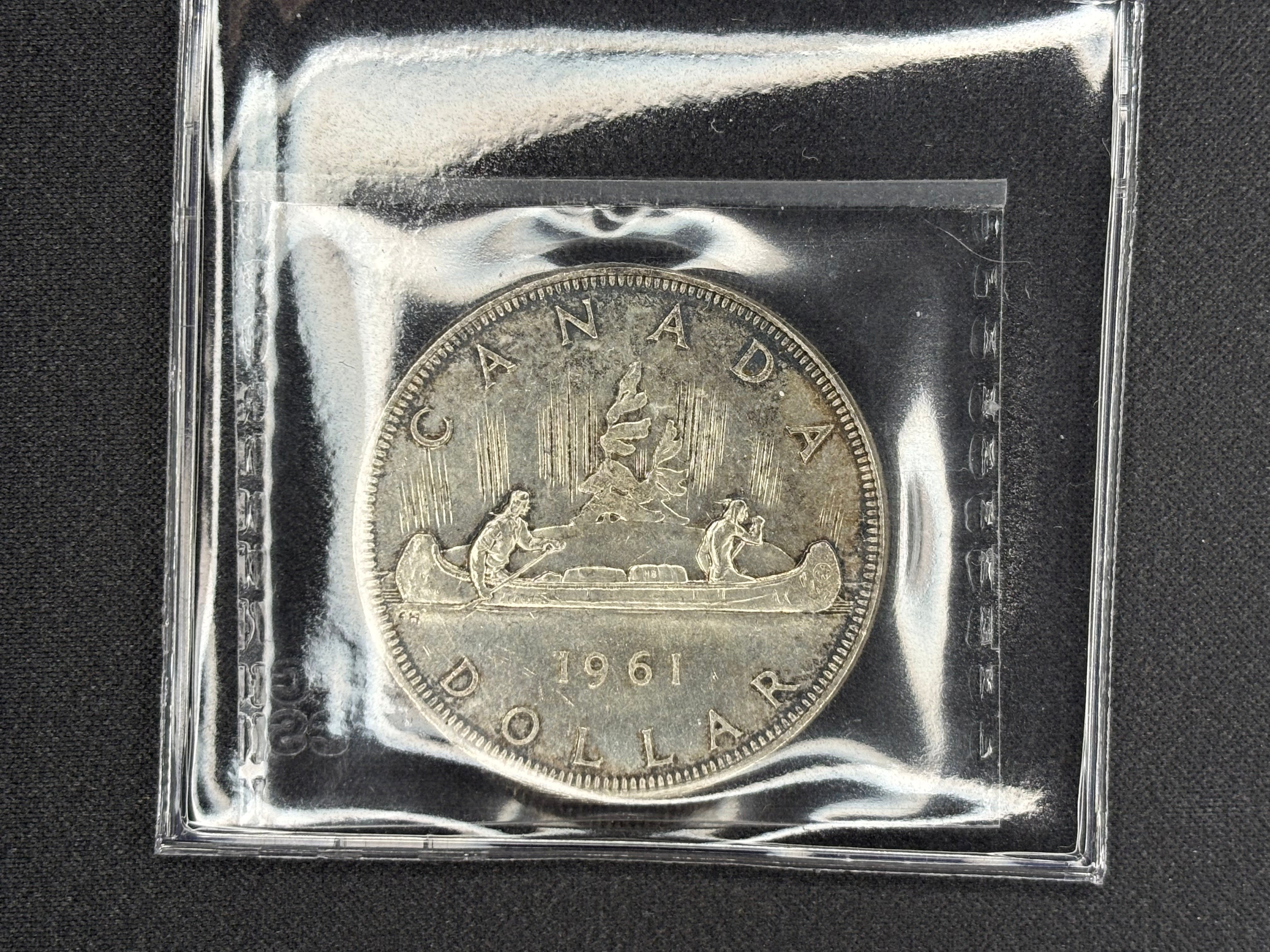 Canadian Silver Coin - Dollar - 1961 Arrowhead - MS62 CCCS