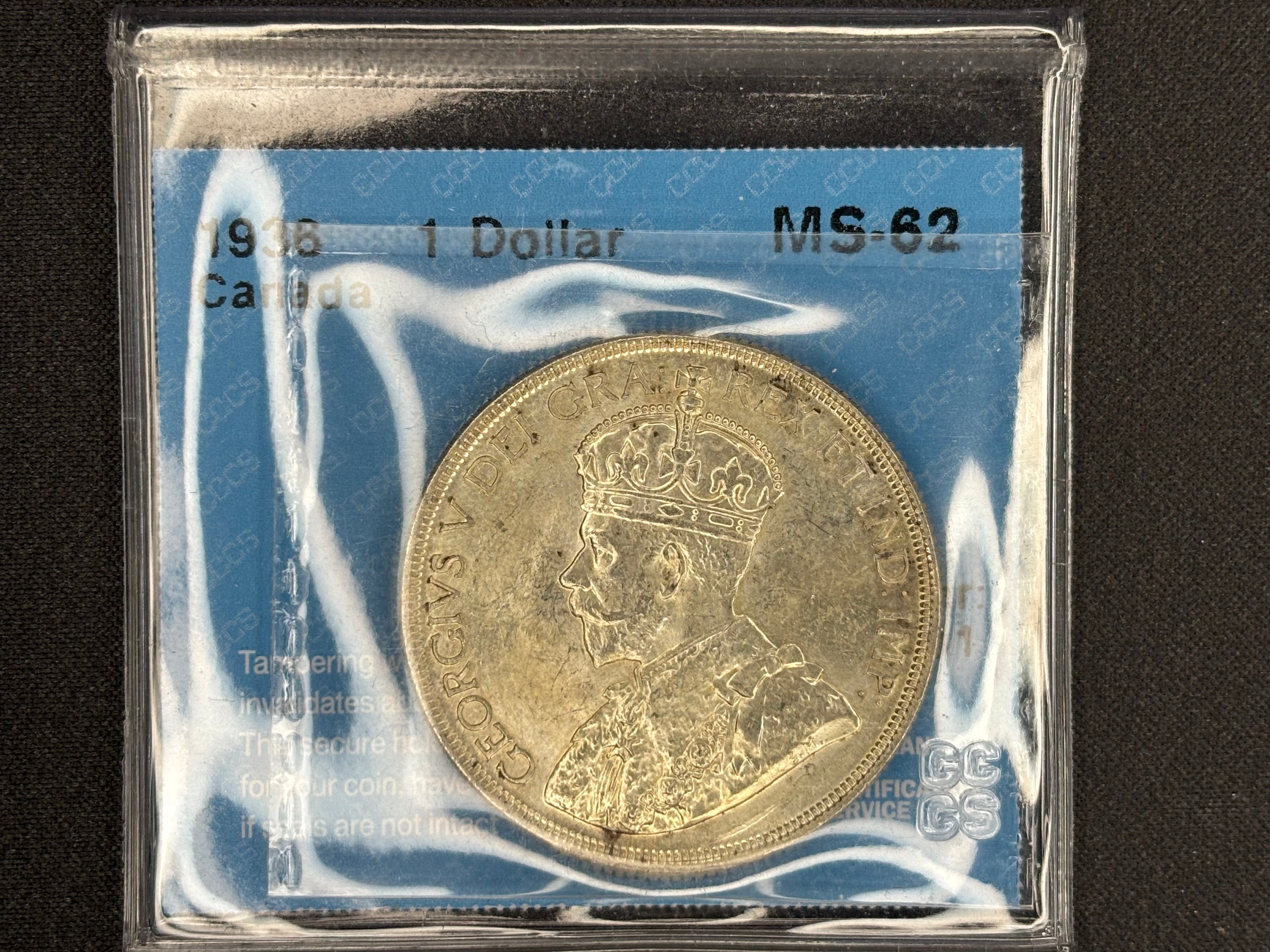 Canadian Silver Coin - Dollars - 1936 - MS62 CCCS