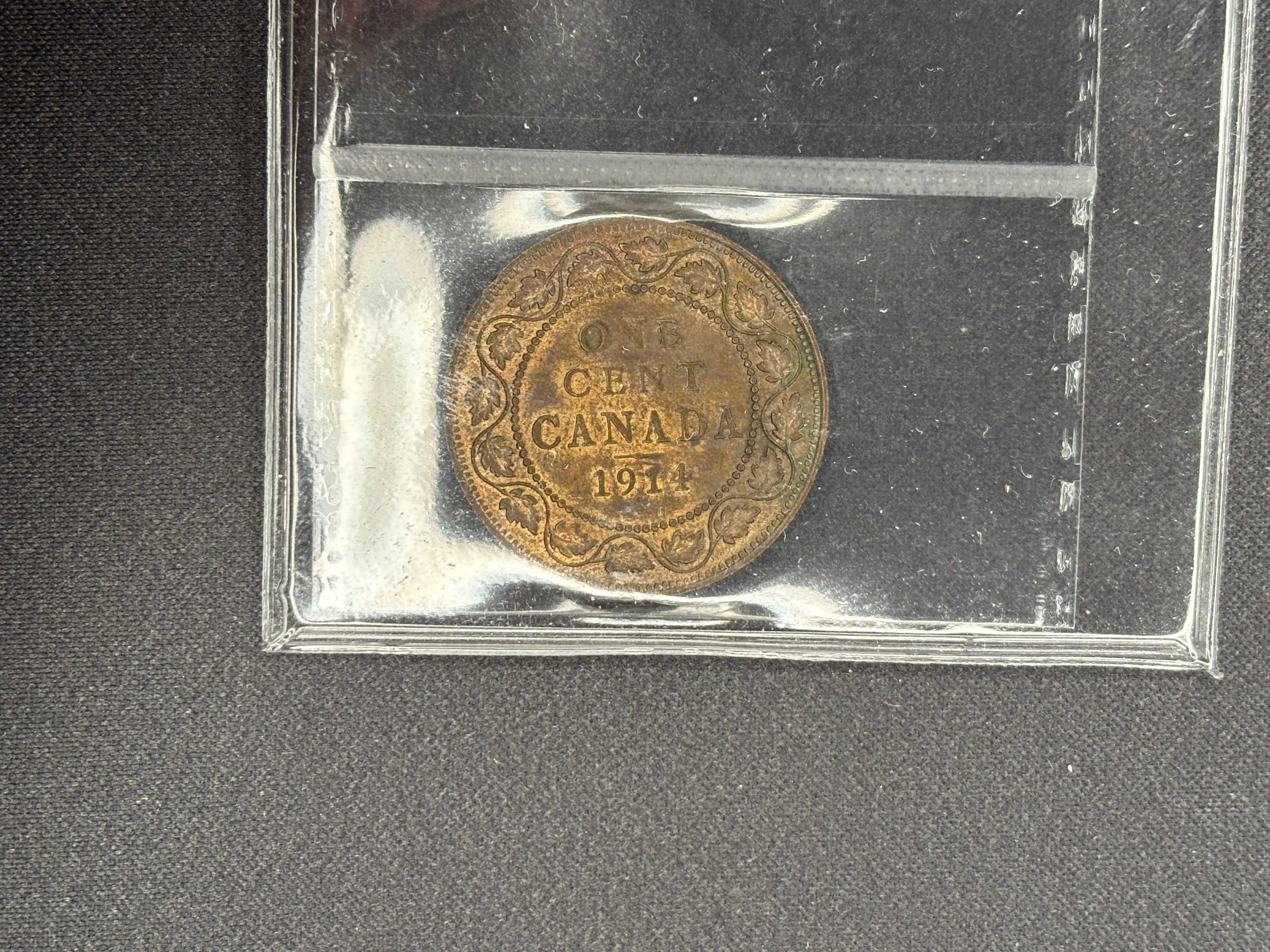 Canadian Coin - Penny - 1914 Trace Red - MS62 ICCS
