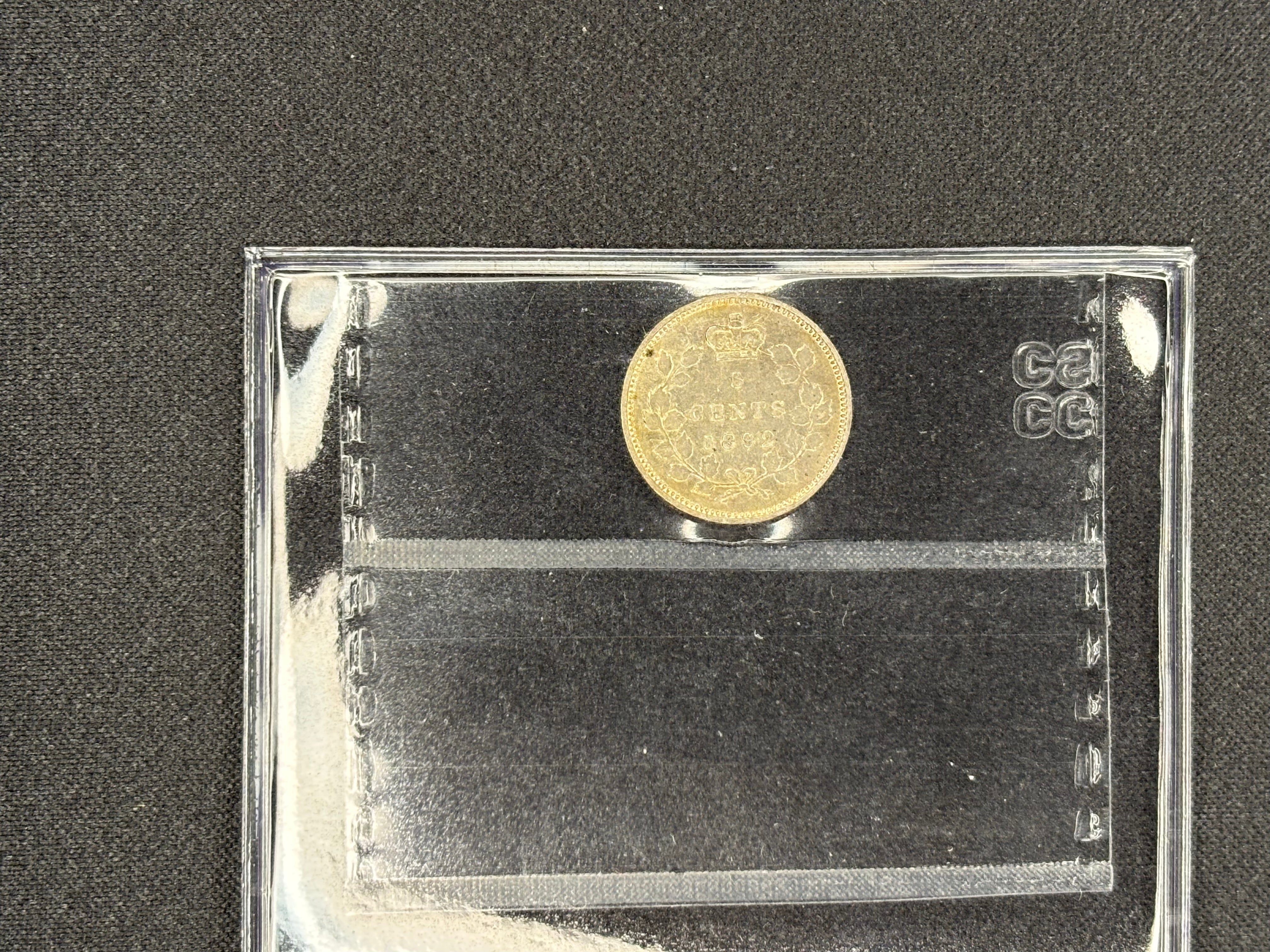 Canadian Silver Coin - 5 cents - 1892 VF30 CCCS