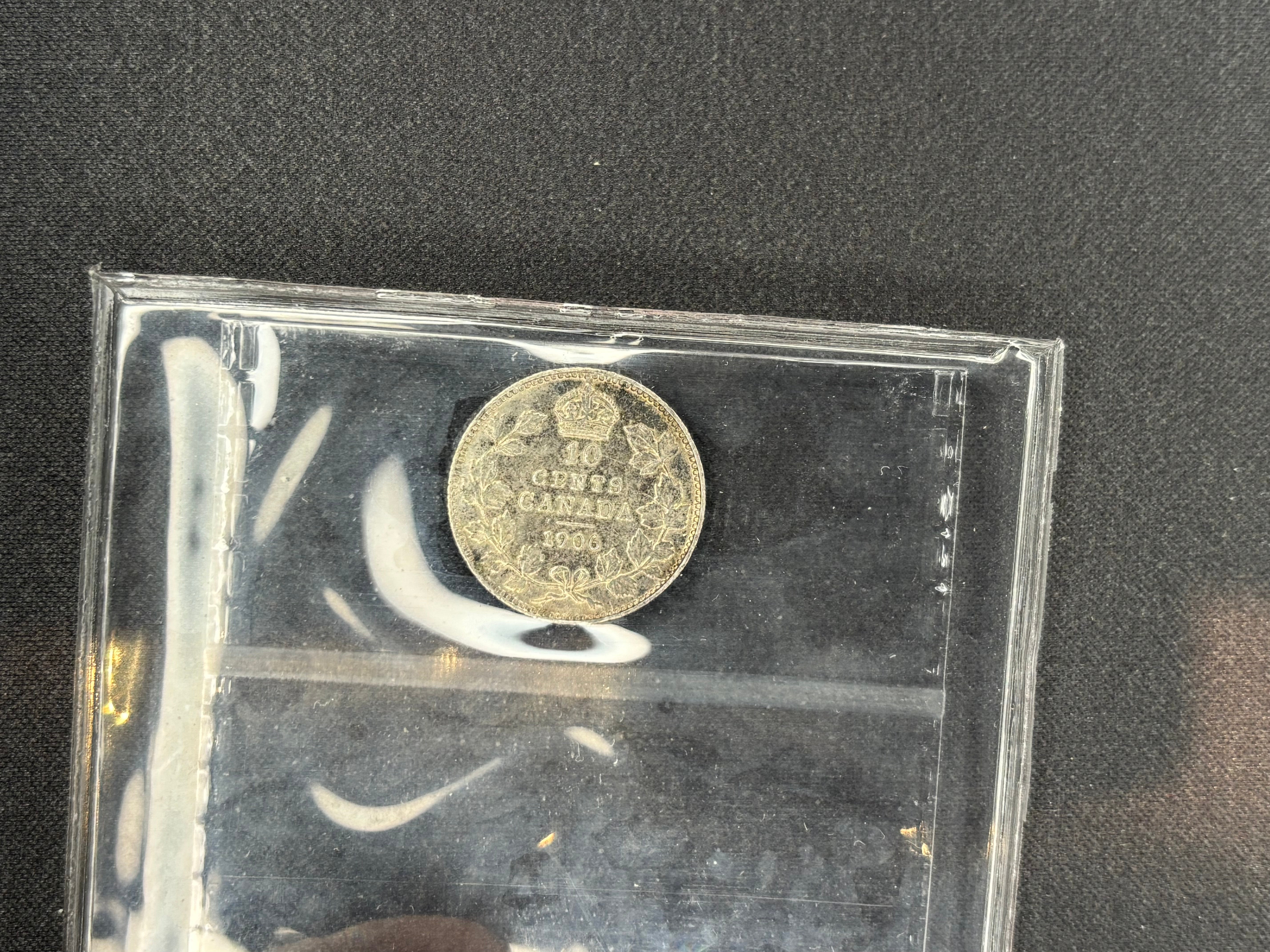 Canadian Silver Coin - 10 cents - 1906 VF30 ICCS