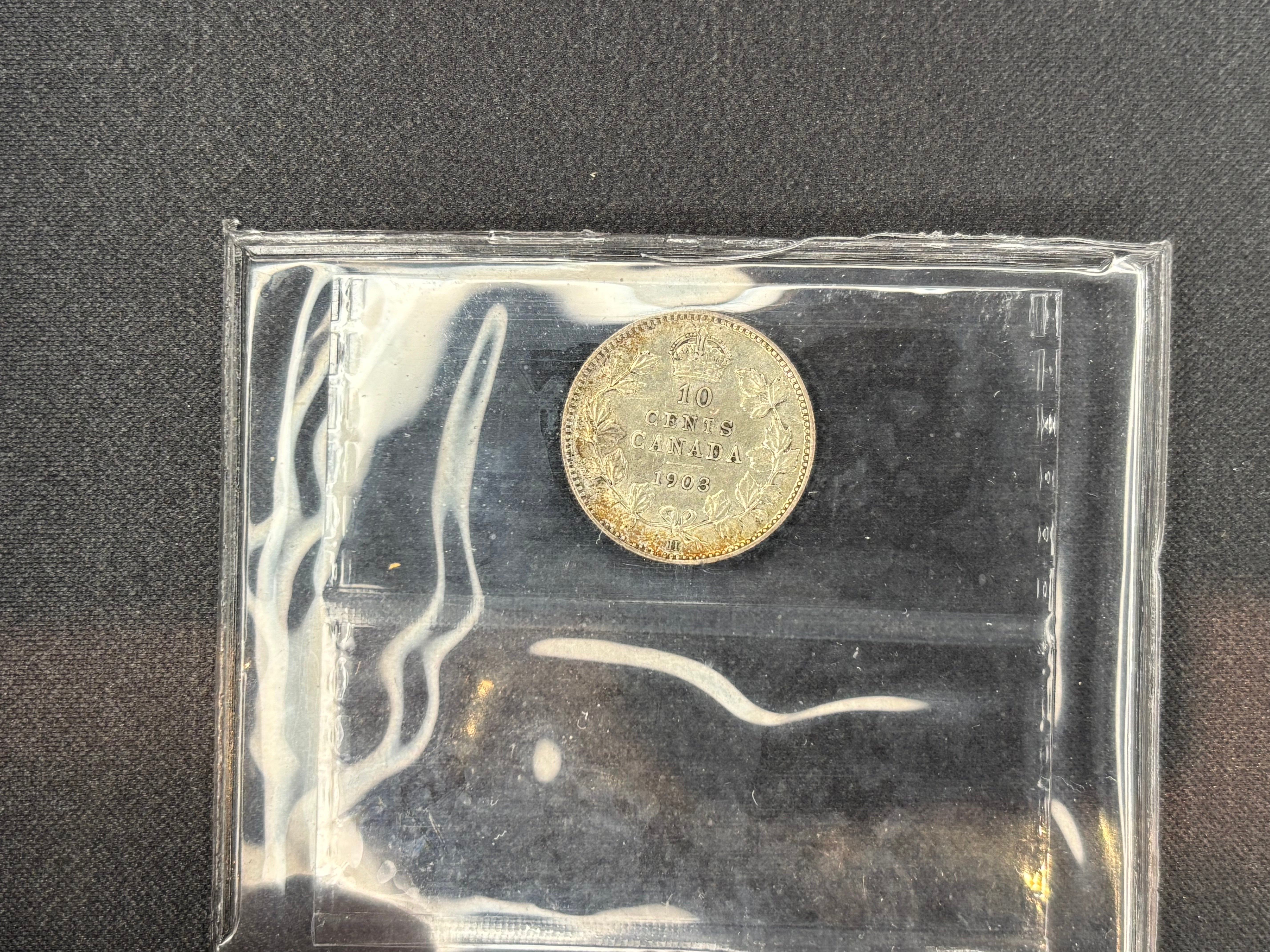 Canadian Silver Coin - 10 cents - 1903H VF30 ICCS