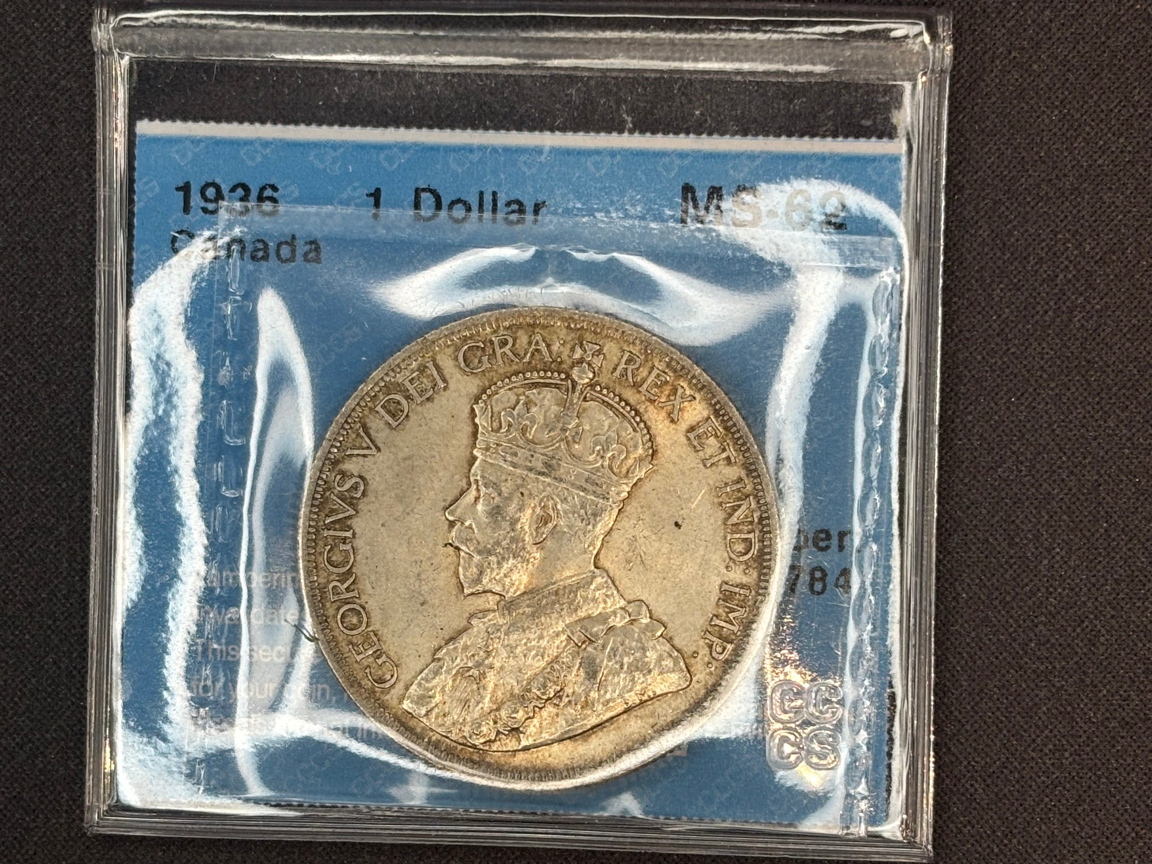 Canadian Silver Coin - Dollars - 1936 - MS62 CCCS