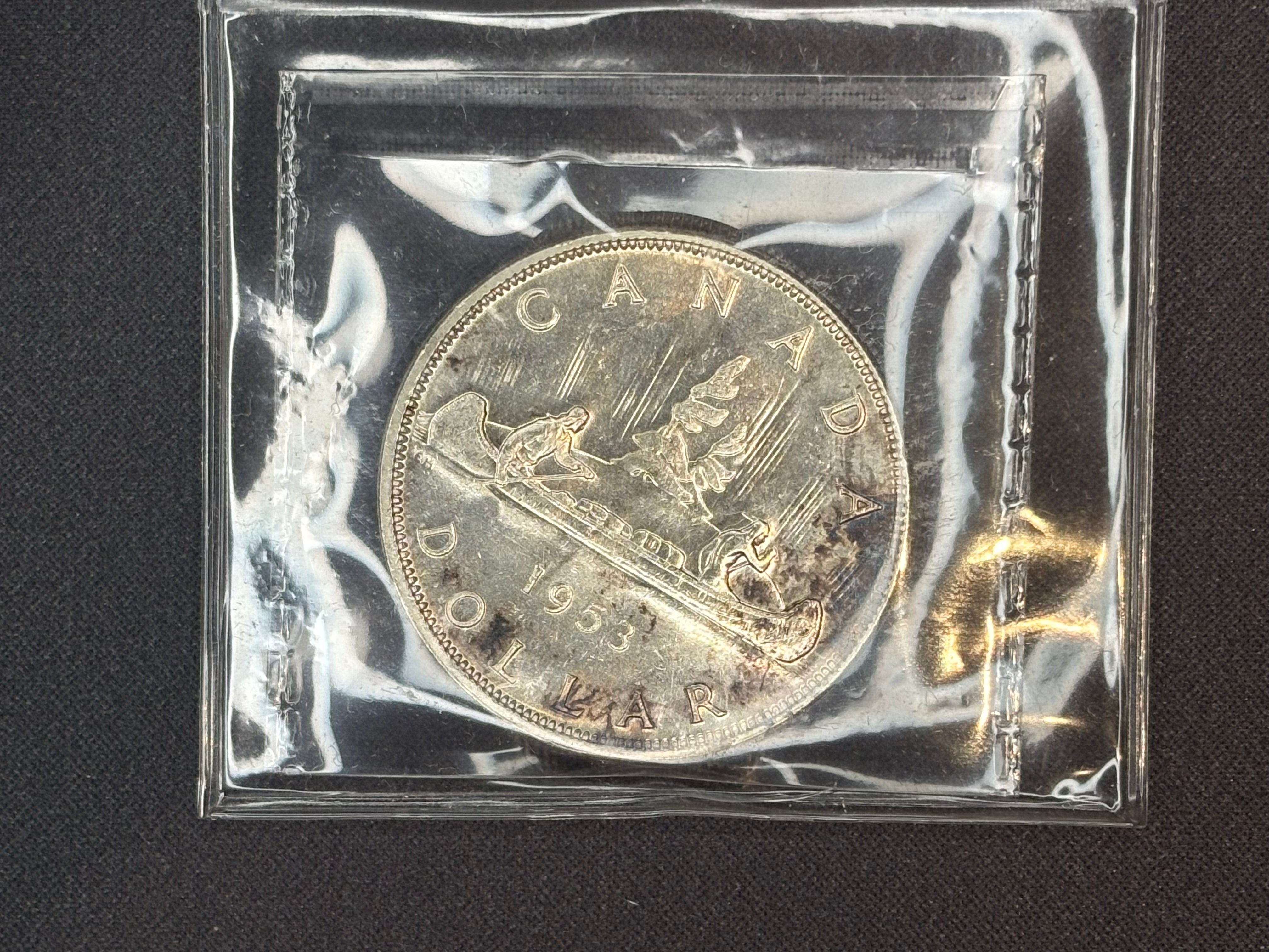Canada Silver Coin - Dollar - 1953 SF SWL MS62 ICCS