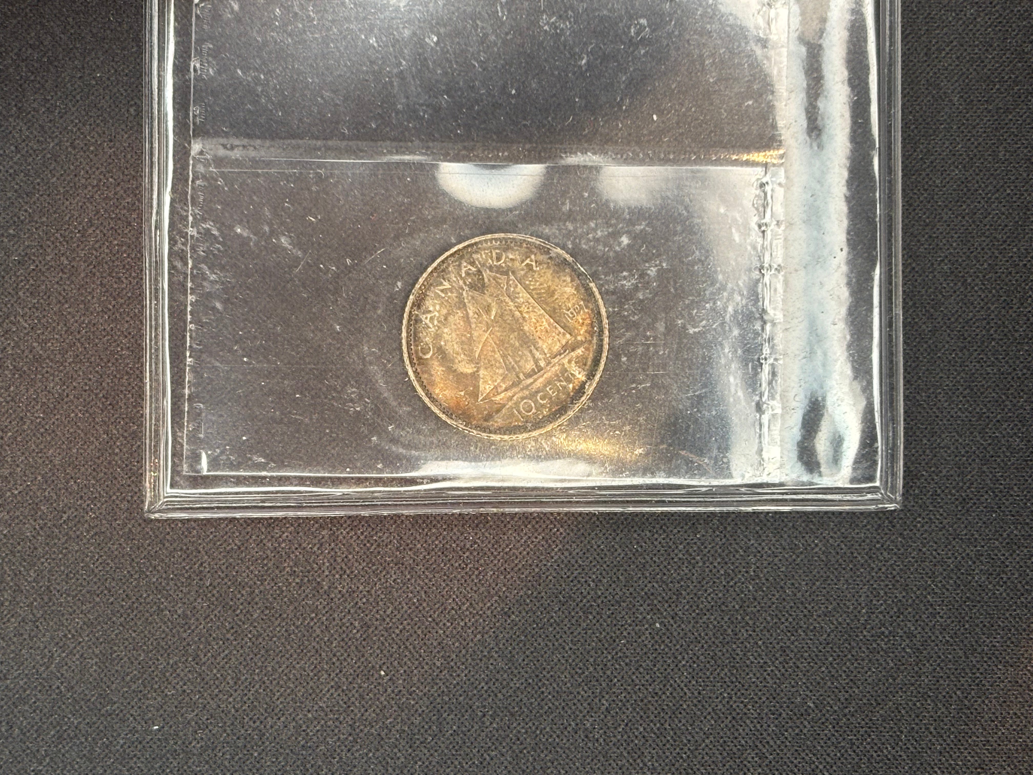 Canadian Silver Coin - 10 cents - 1937 MS65 ICCS
