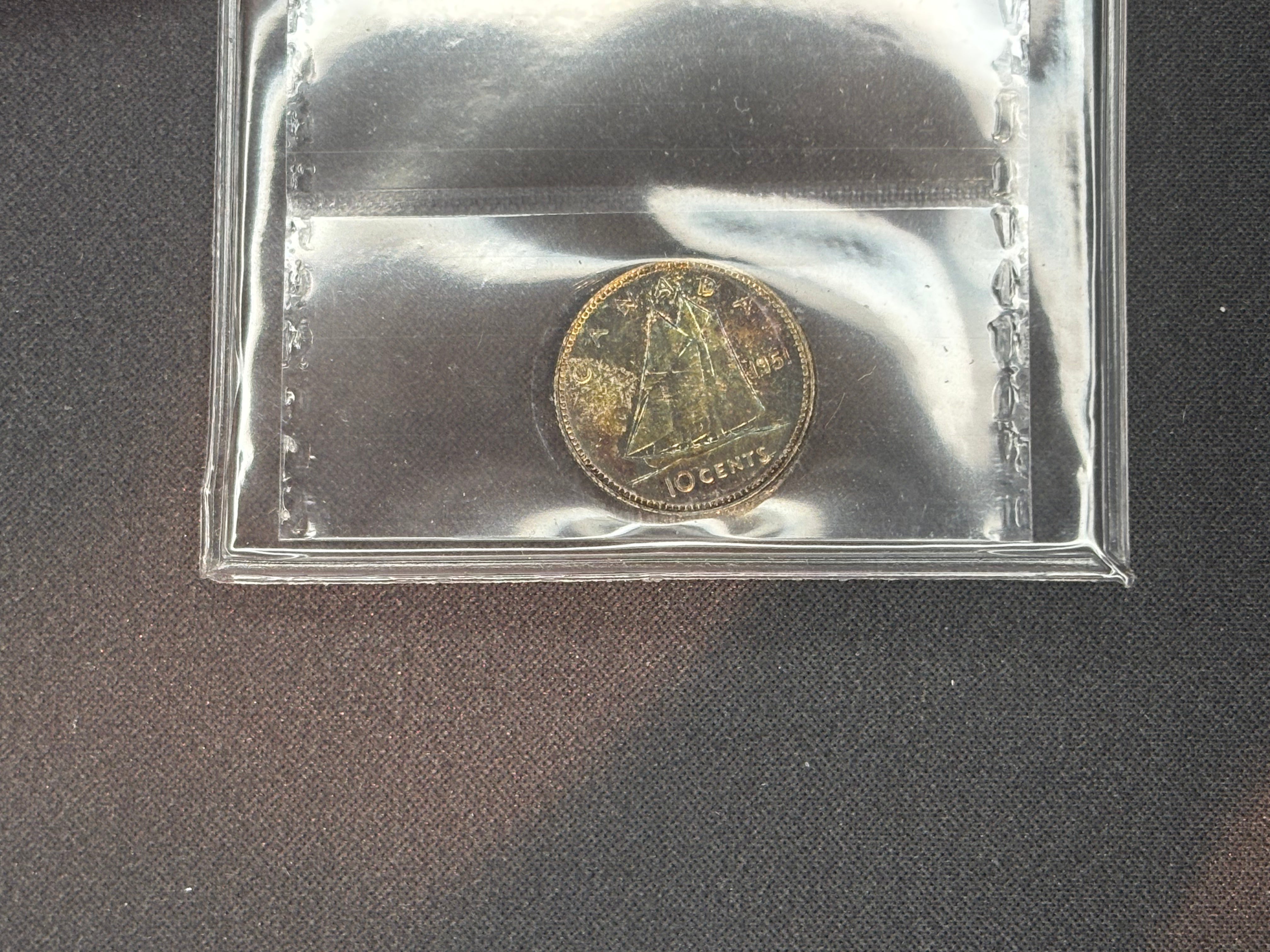 Canadian Silver Coin - 10 cents - 1951 MS65 ICCS