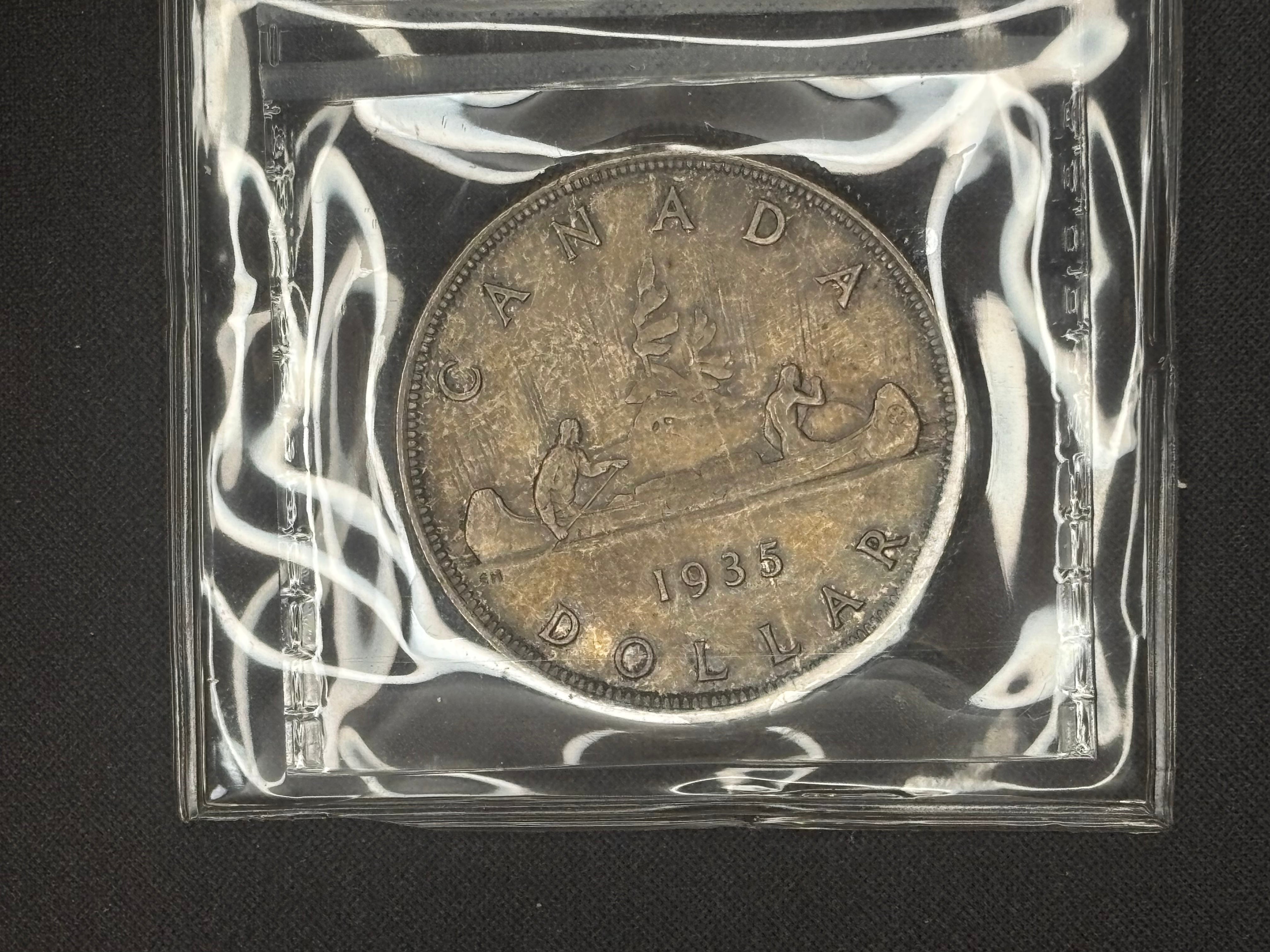 Toned Canadian Silver Coin - Dollars - 1935 MS65 ICCS
