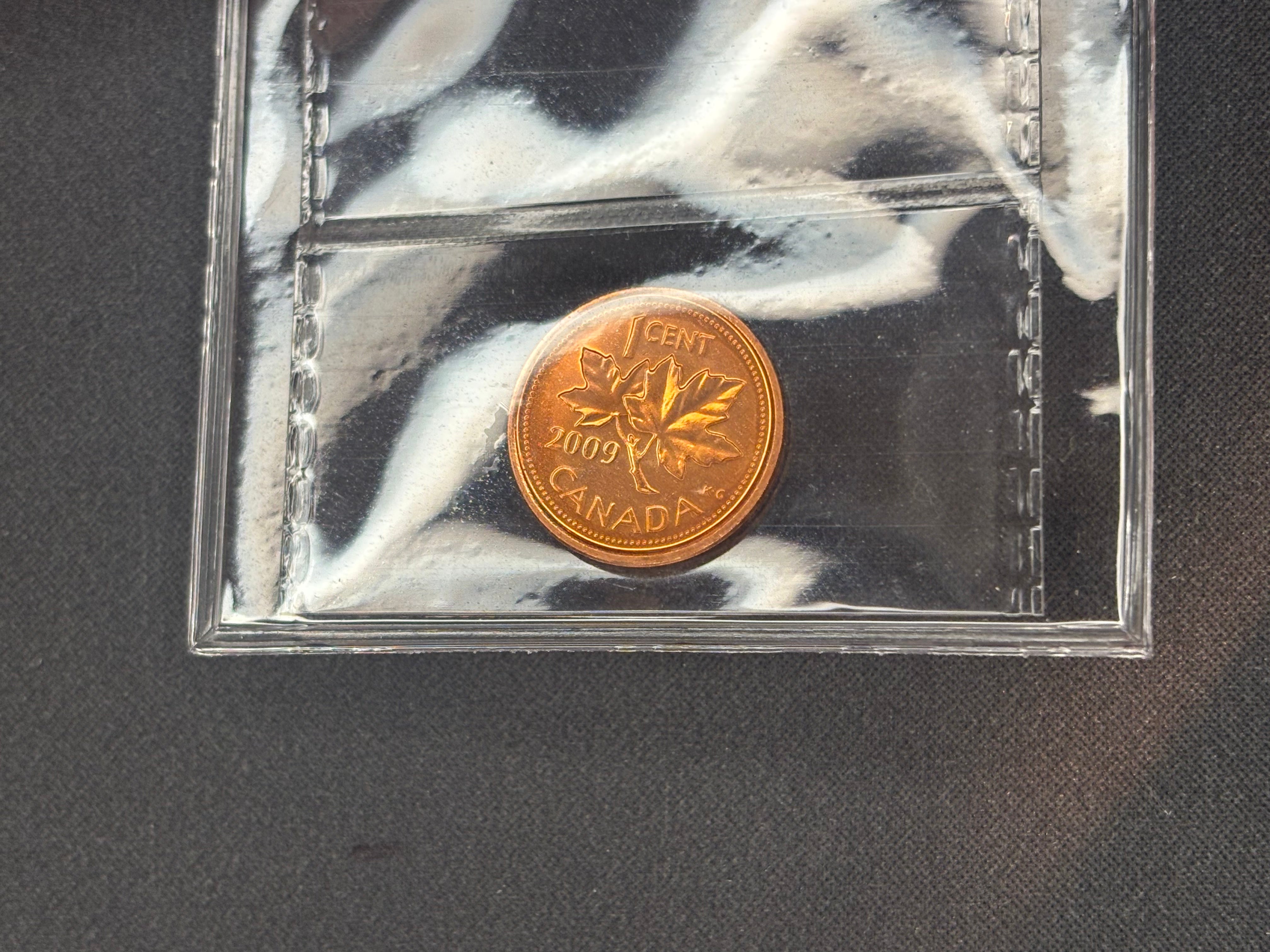 Canadian Coin - Penny - 2009 Magnetic ; Red  MS66 ICCS