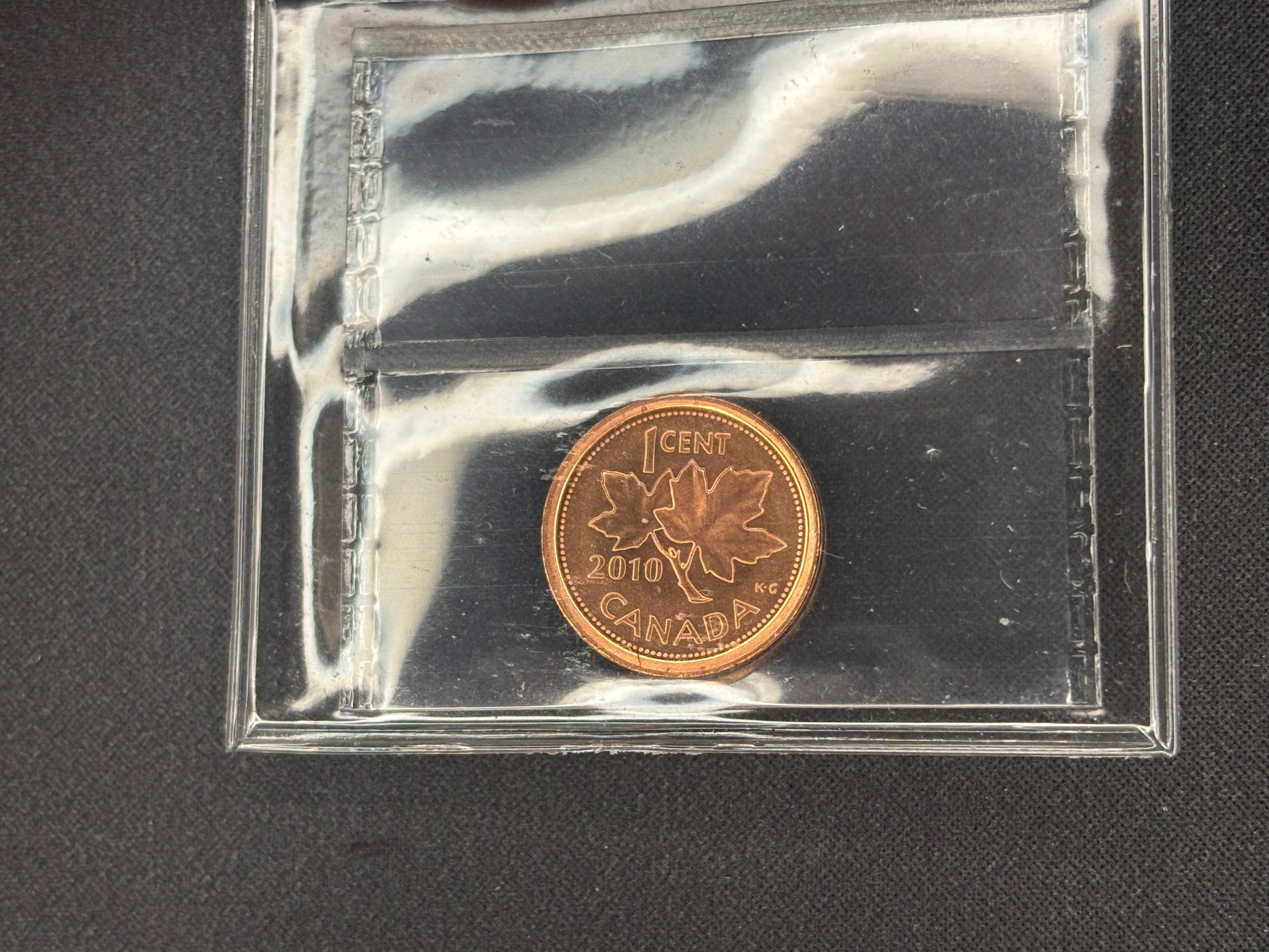 Canadian Coin - Penny - 2010 Non Magnetic ; Red  MS66 ICCS