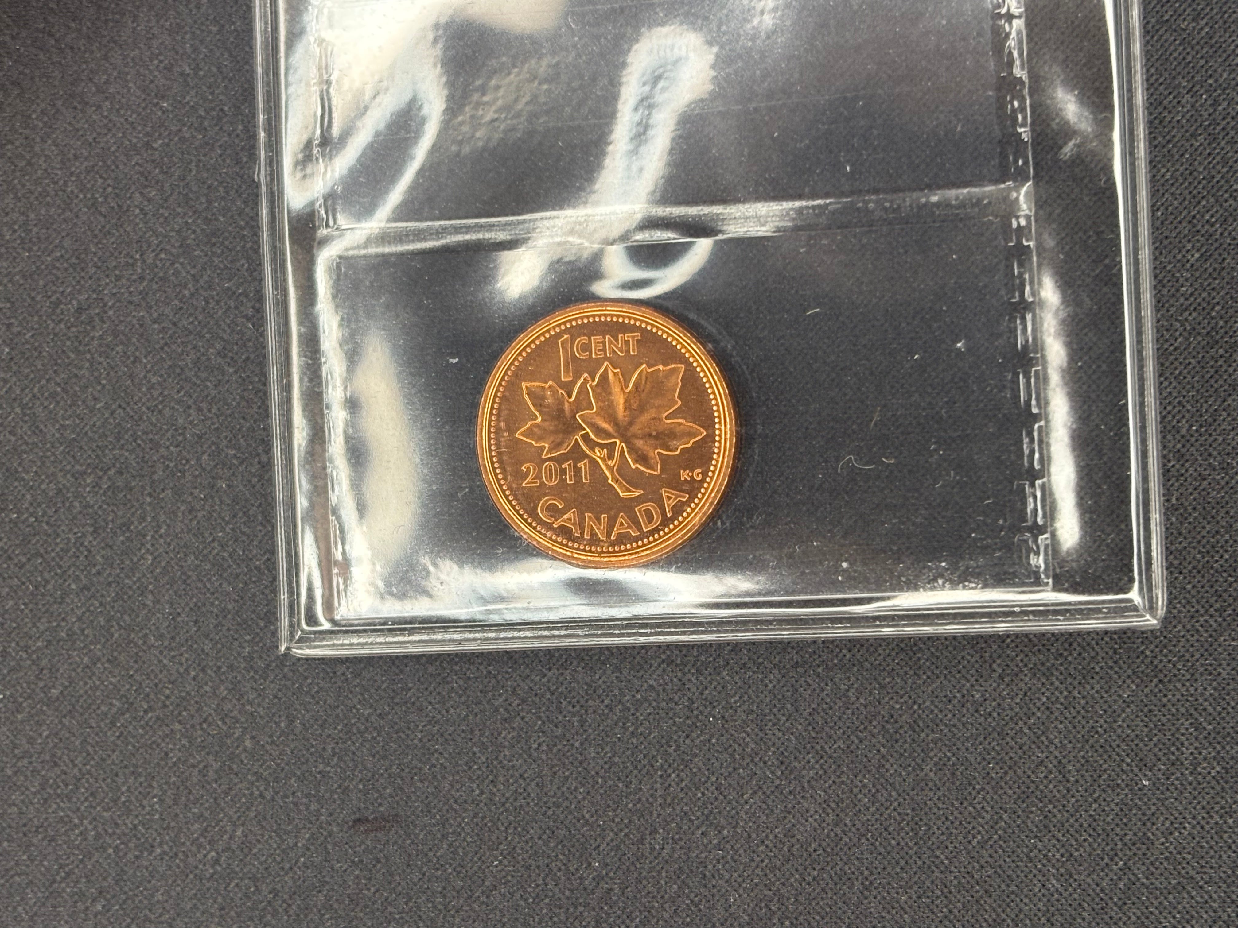 Canadian Coin - Penny - 2011 Red  MS66 ICCS