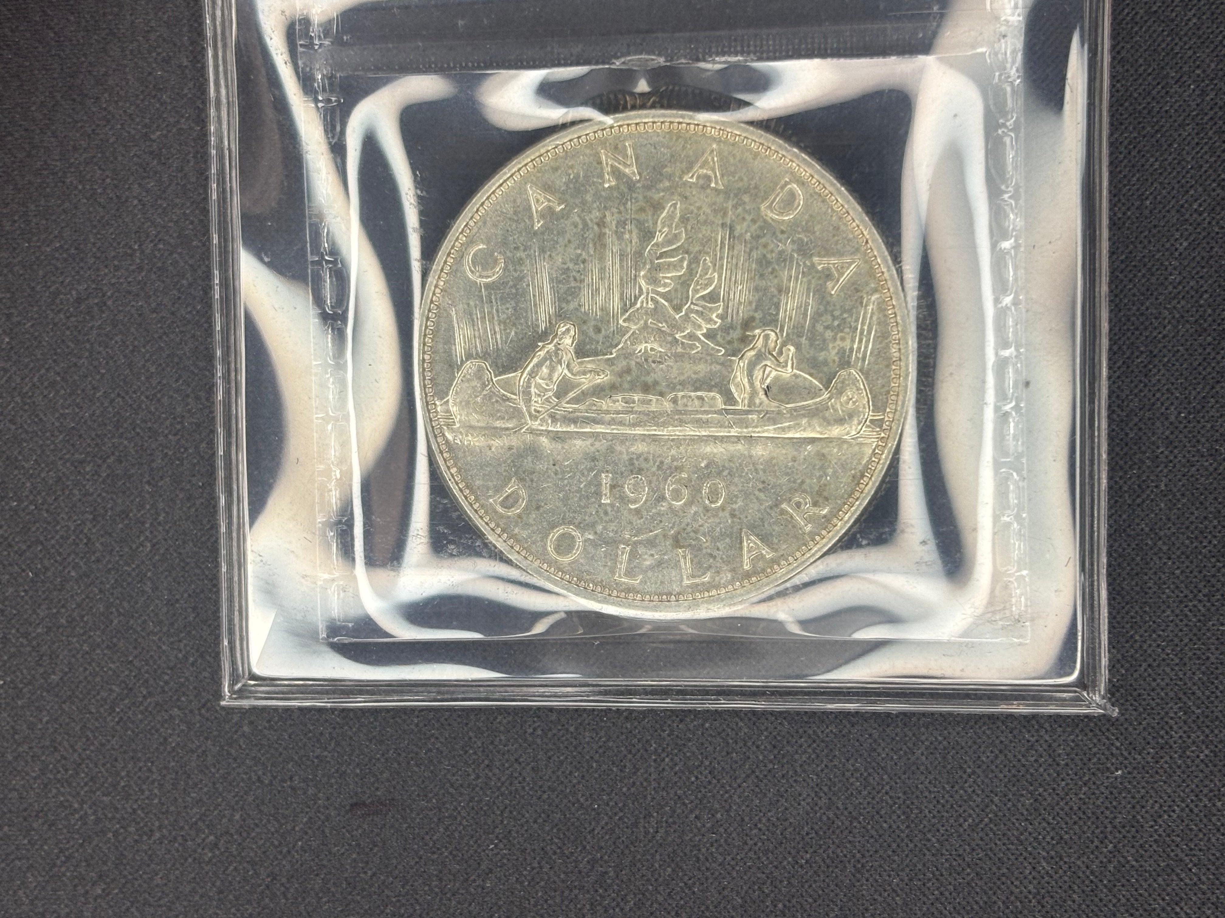 Canadian Silver Coin - Dollar - 1960 AU50 ICCS