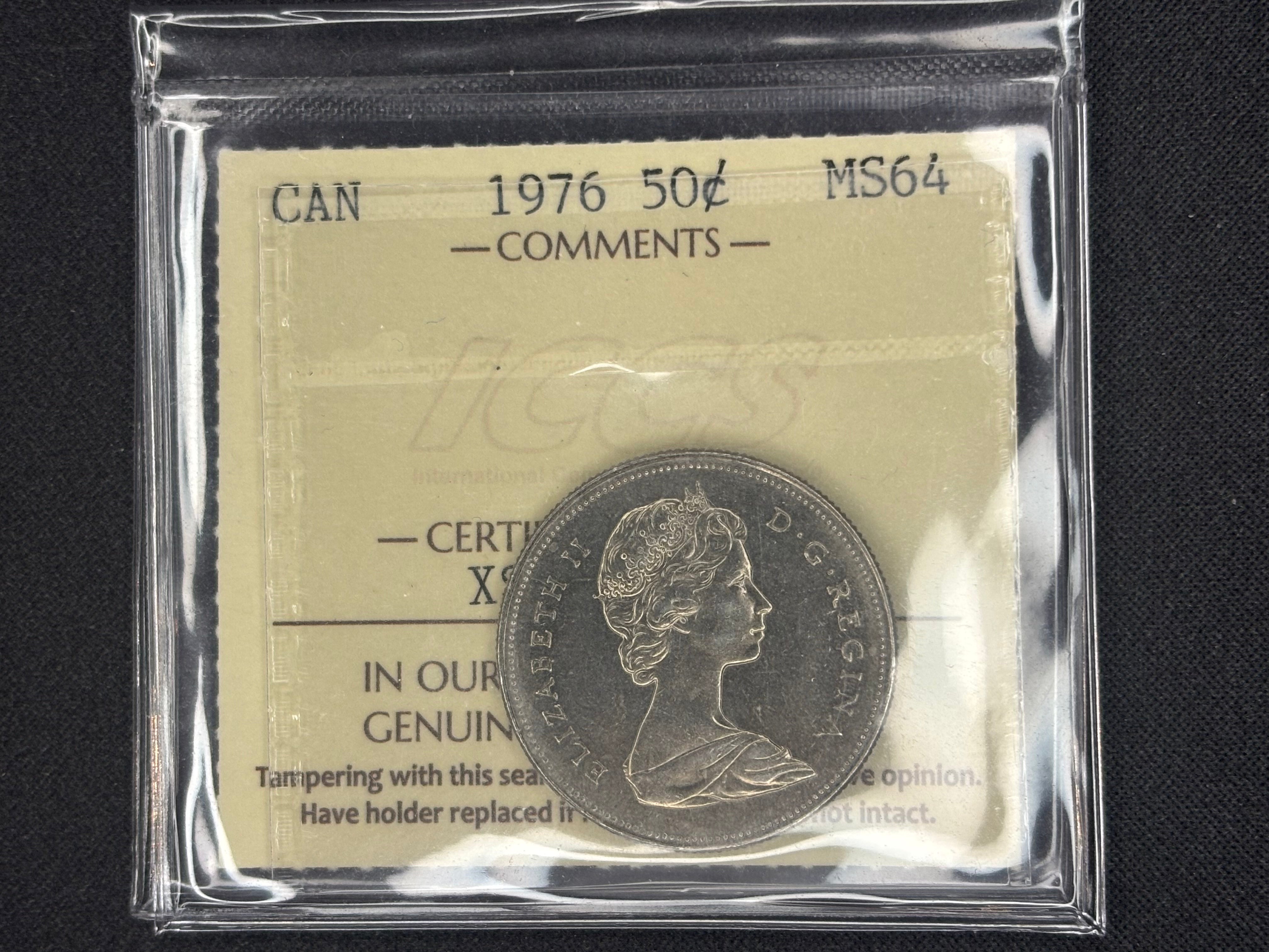 Canadian Coin - 50 cents - 1976 MS64