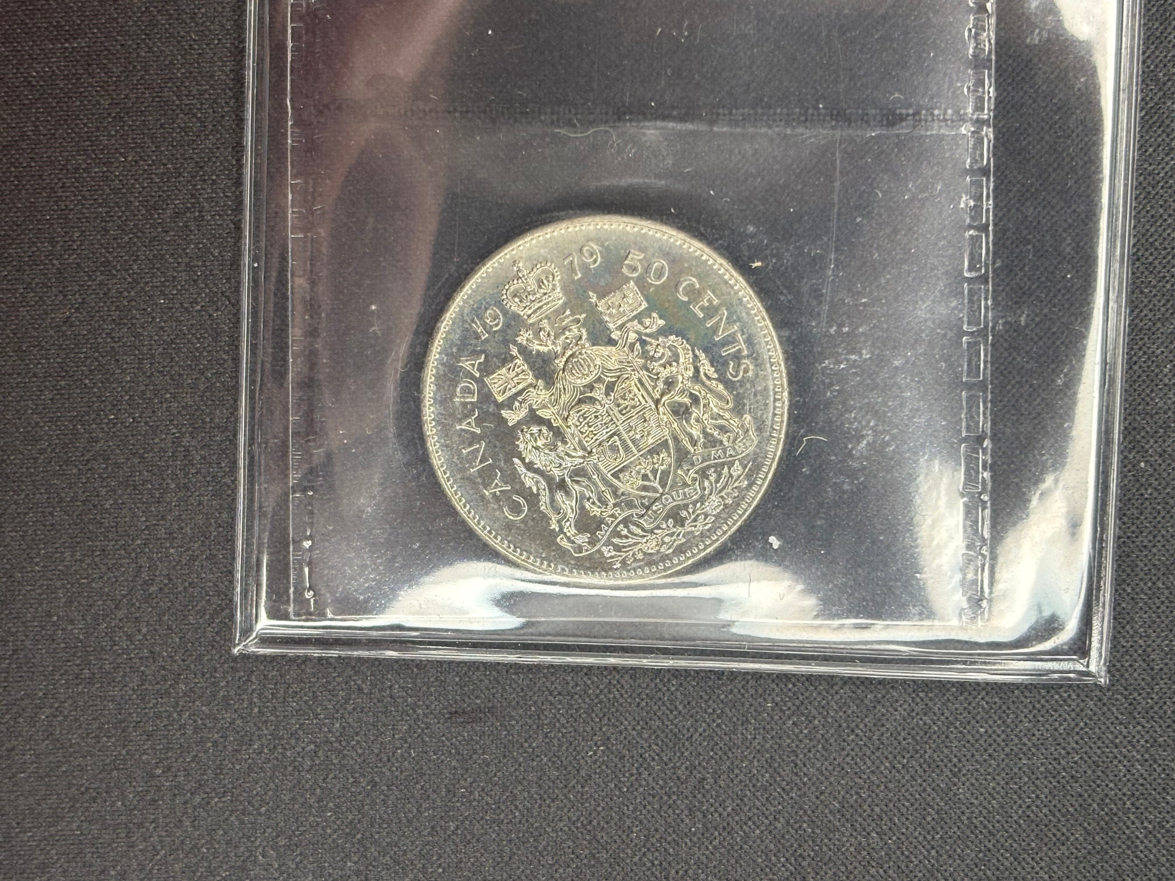 Canadian Coin - 50 cents - 1979 Round Bust MS64