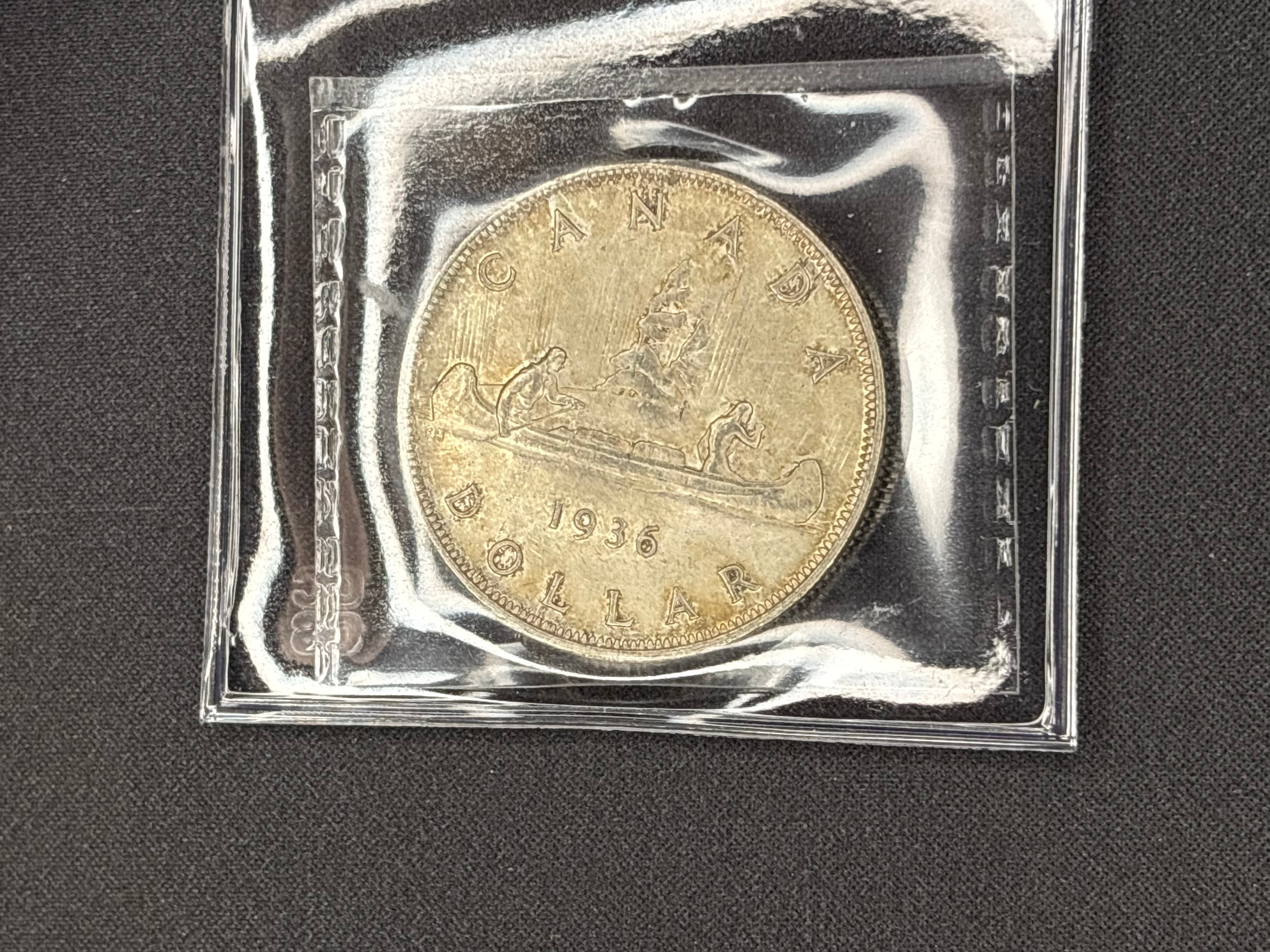 Canadian Silver Coin - Dollar - 1936 MS63 CCCS