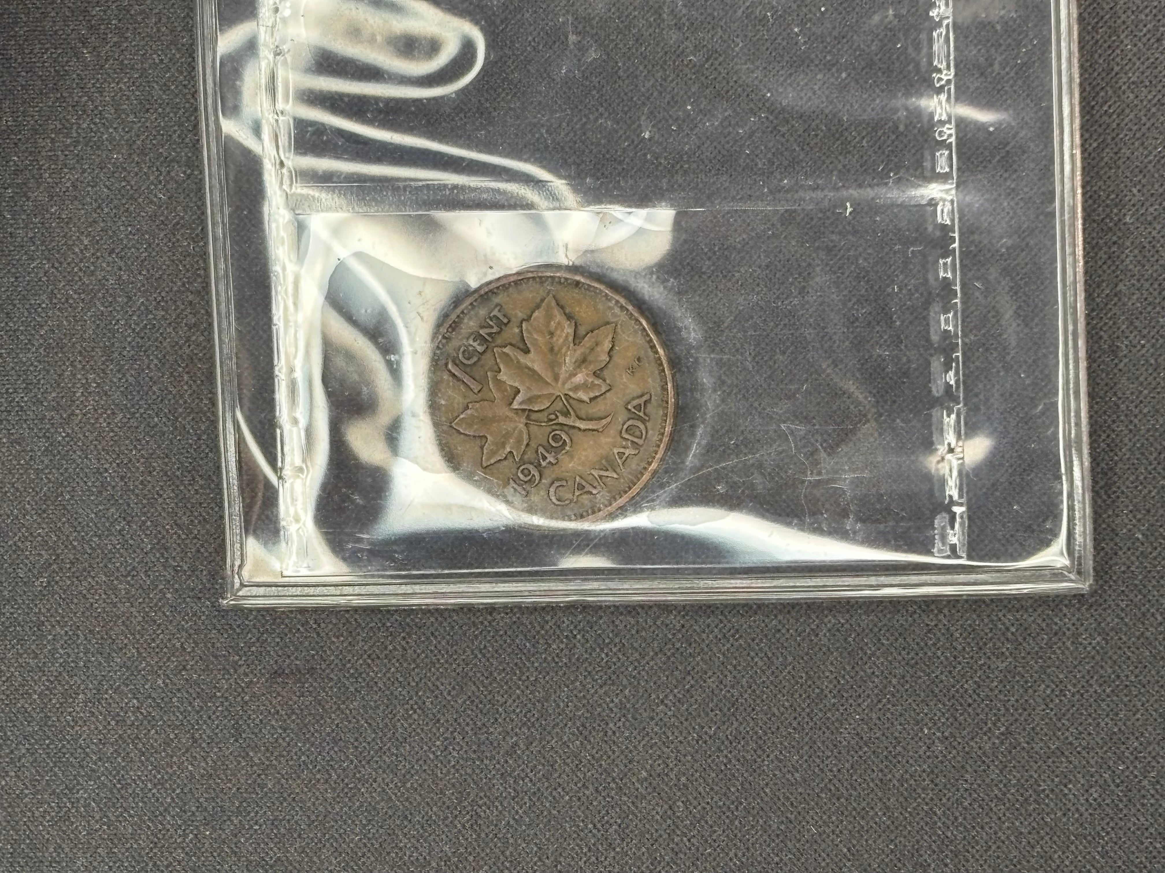 Canadian Coin - Penny - 1949 ATD VF20 ICCS