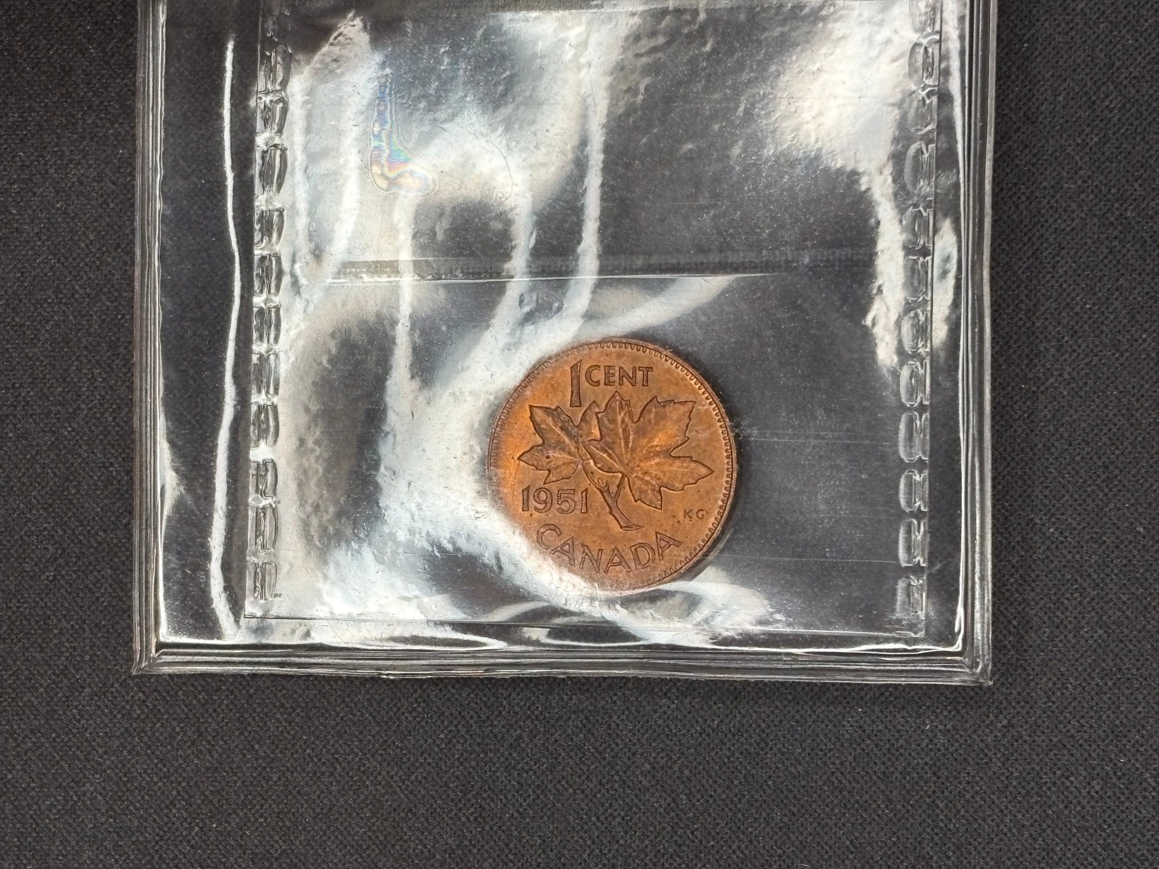 Canadian Coin - Penny - 1951 Red MS64 ICCS