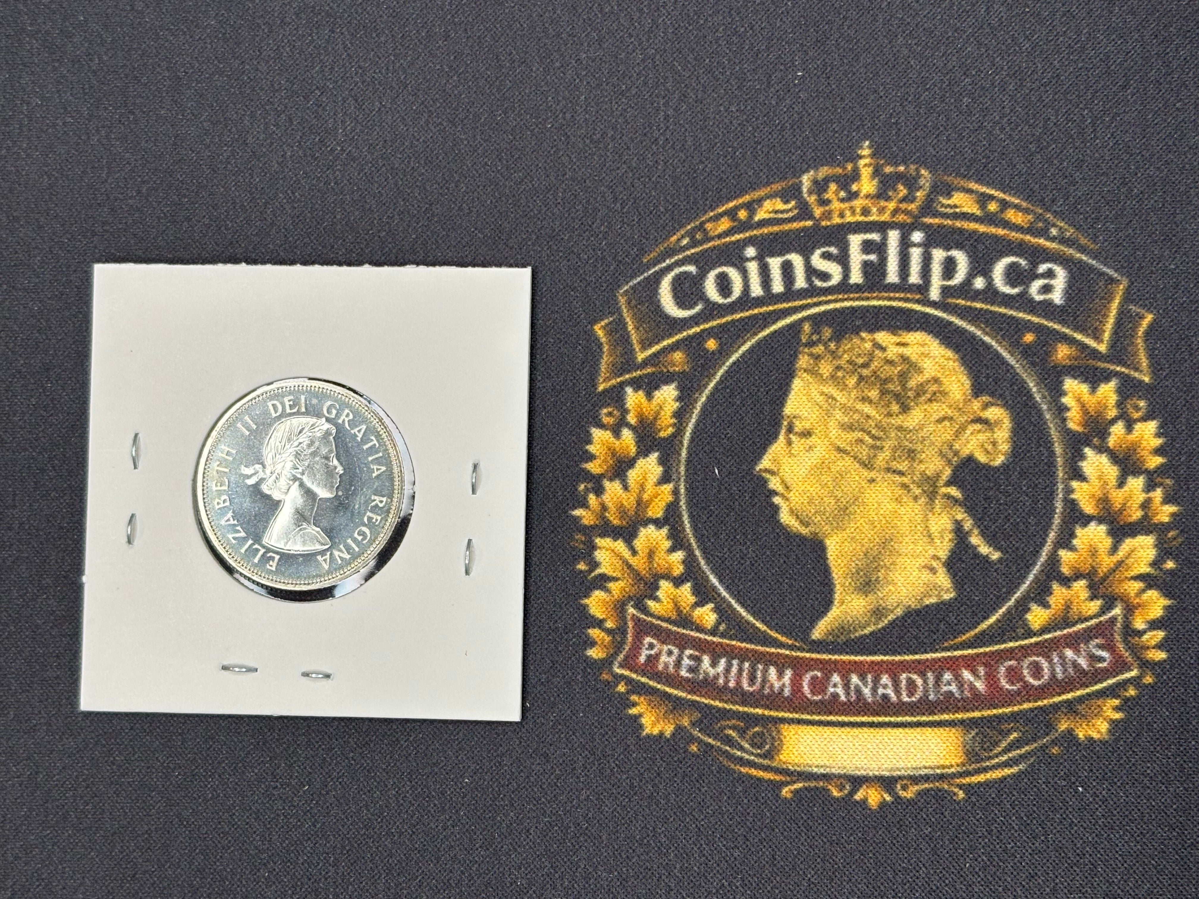 Canadian Silver Coin - 25 cents - 1963 PL66