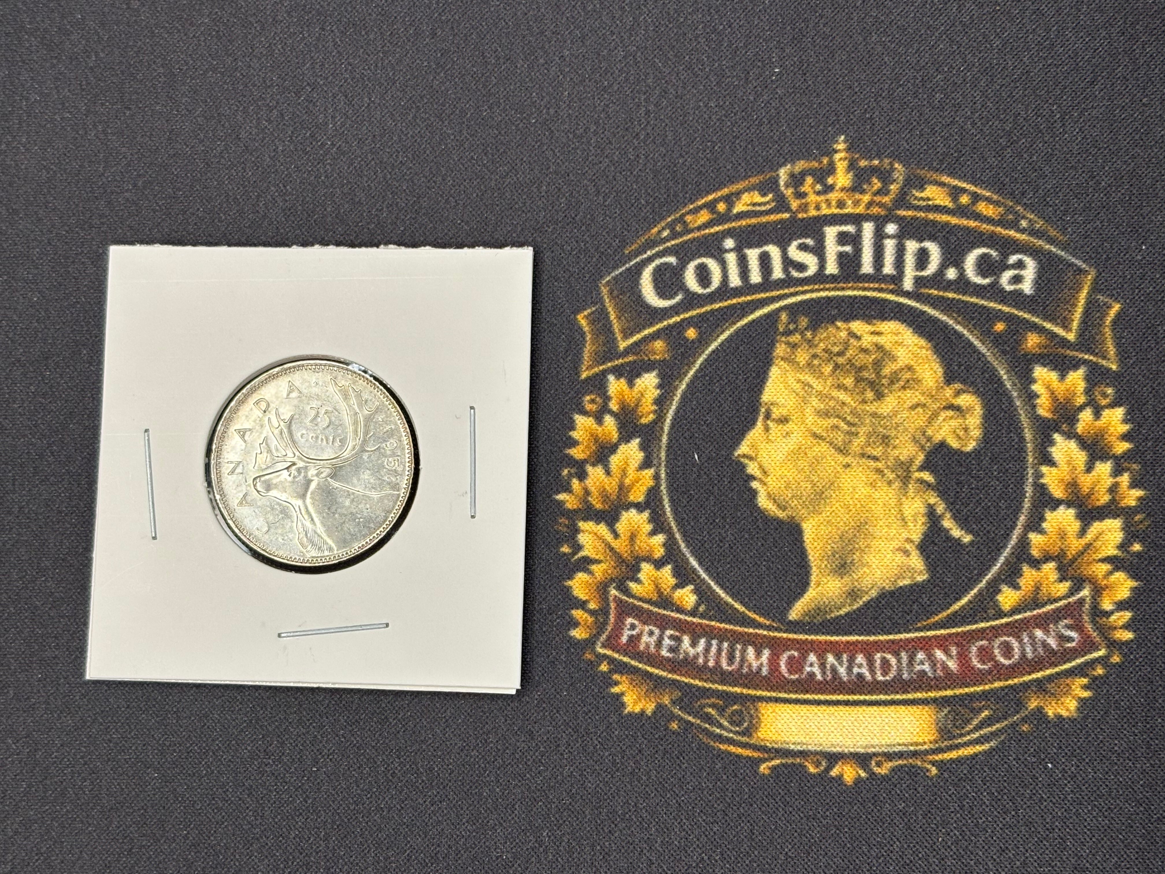 Canadian Silver Coin - 25 cents - 1951 AU50