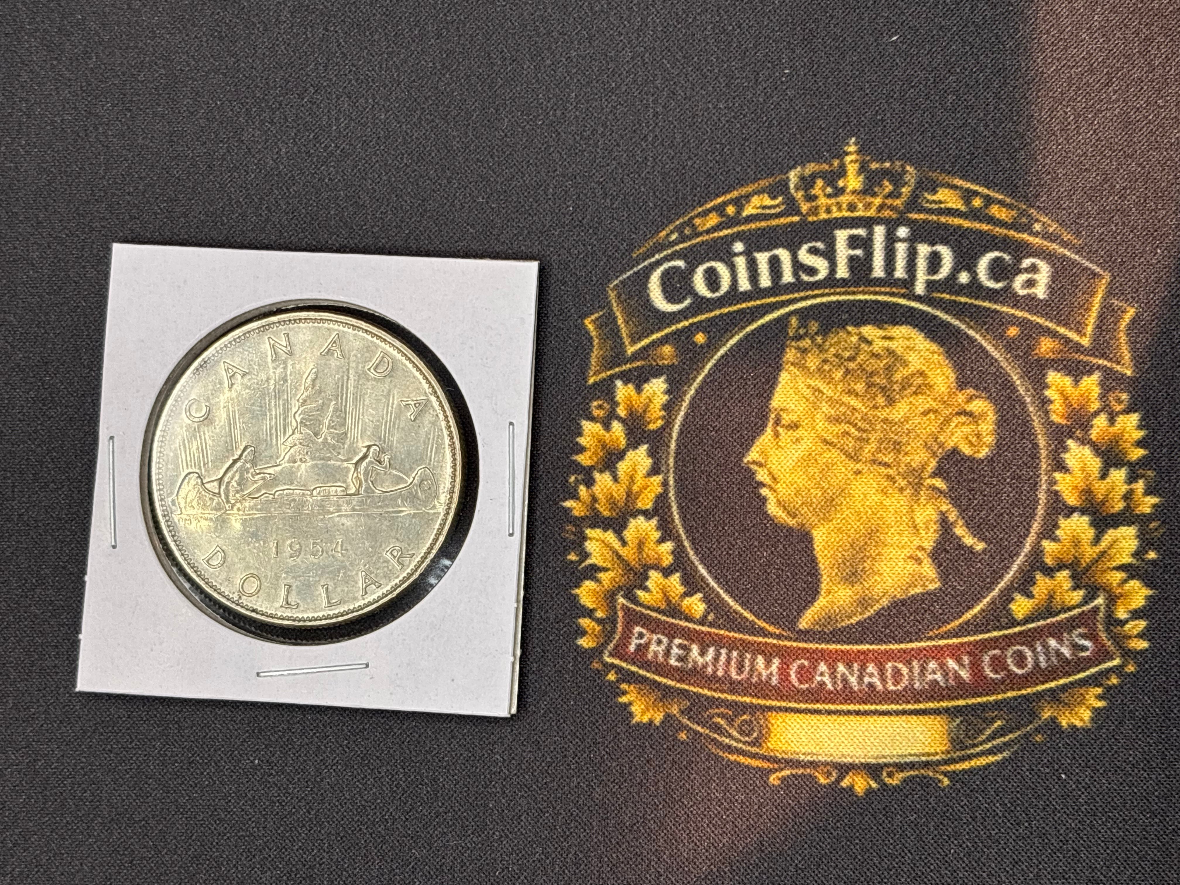 Canadian Silver Coin - Dollar - 1954