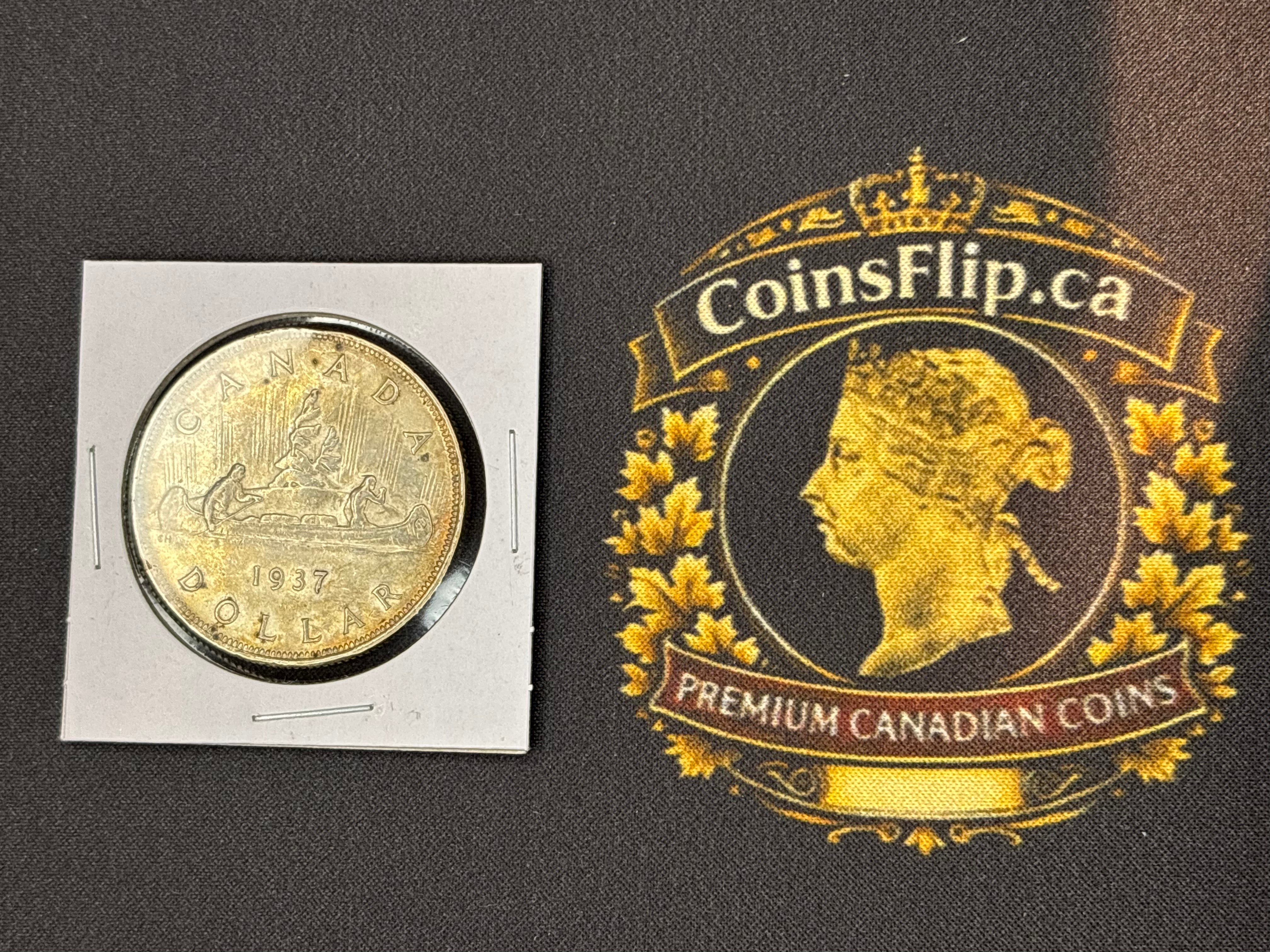 Canadian Silver Coin - Dollar - 1937