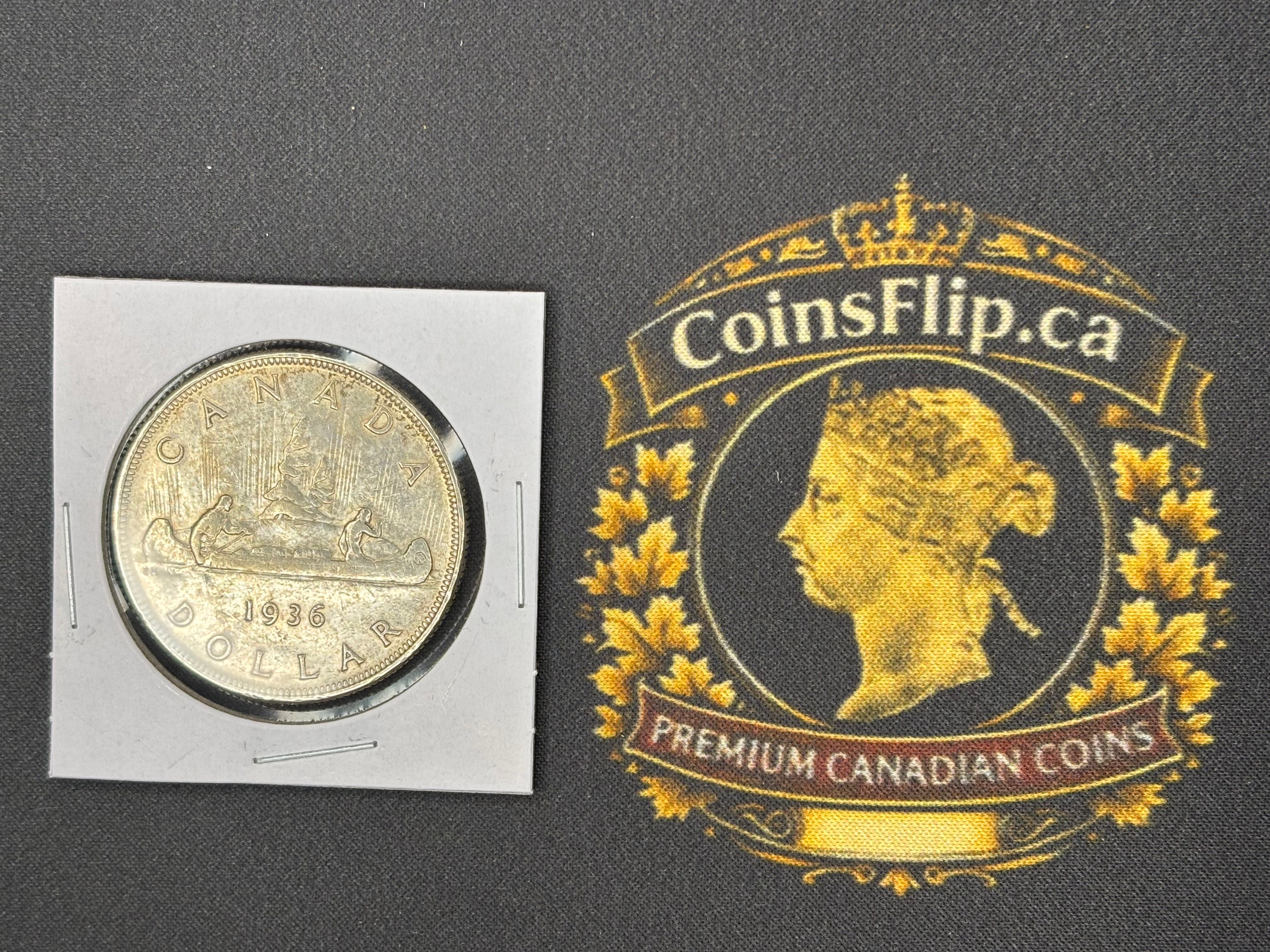 Canadian Silver Coin - Dollar - 1936