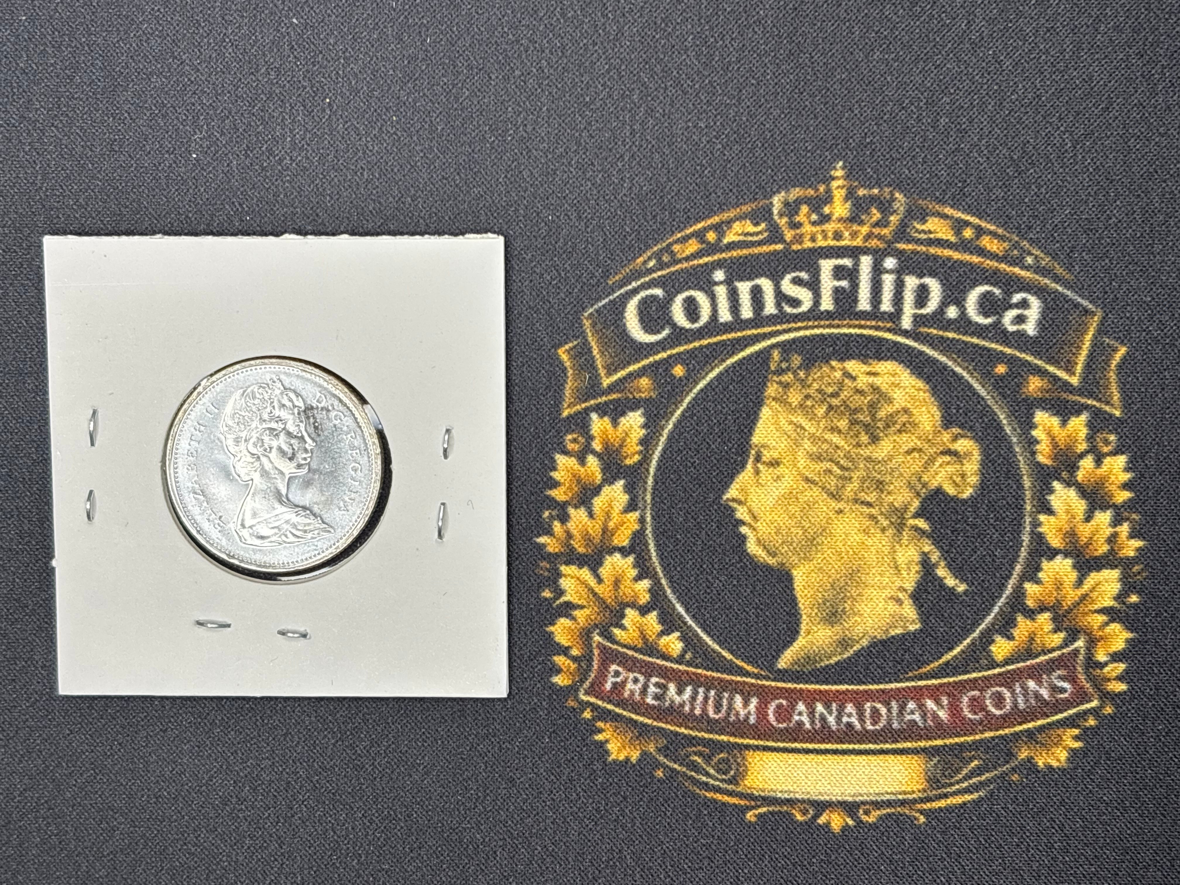 Canadian Silver Coin - 25 cents - 1965 PL