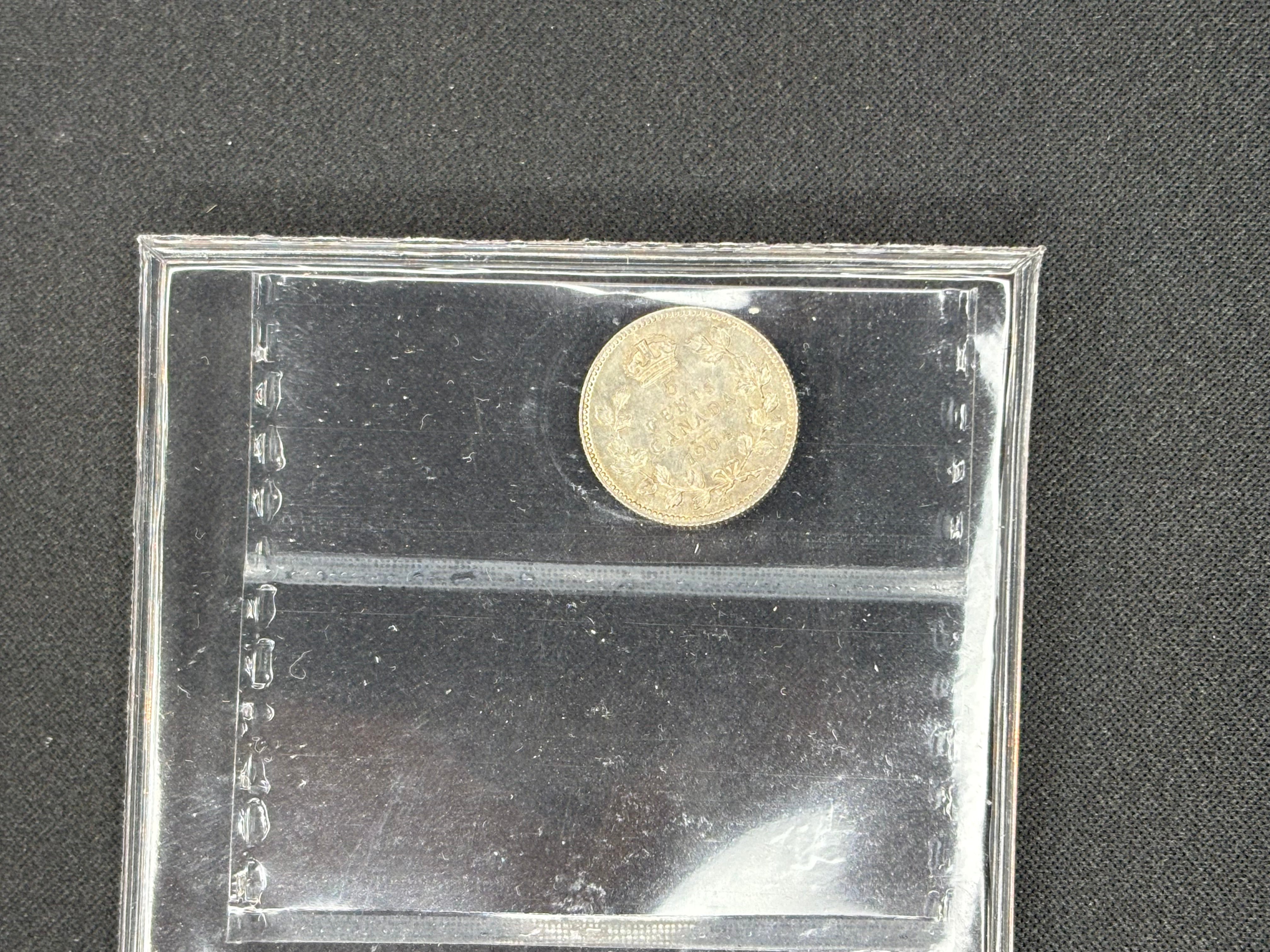 Canadian Silver Coin - 5 cents - 1904 - MS60 ICCS