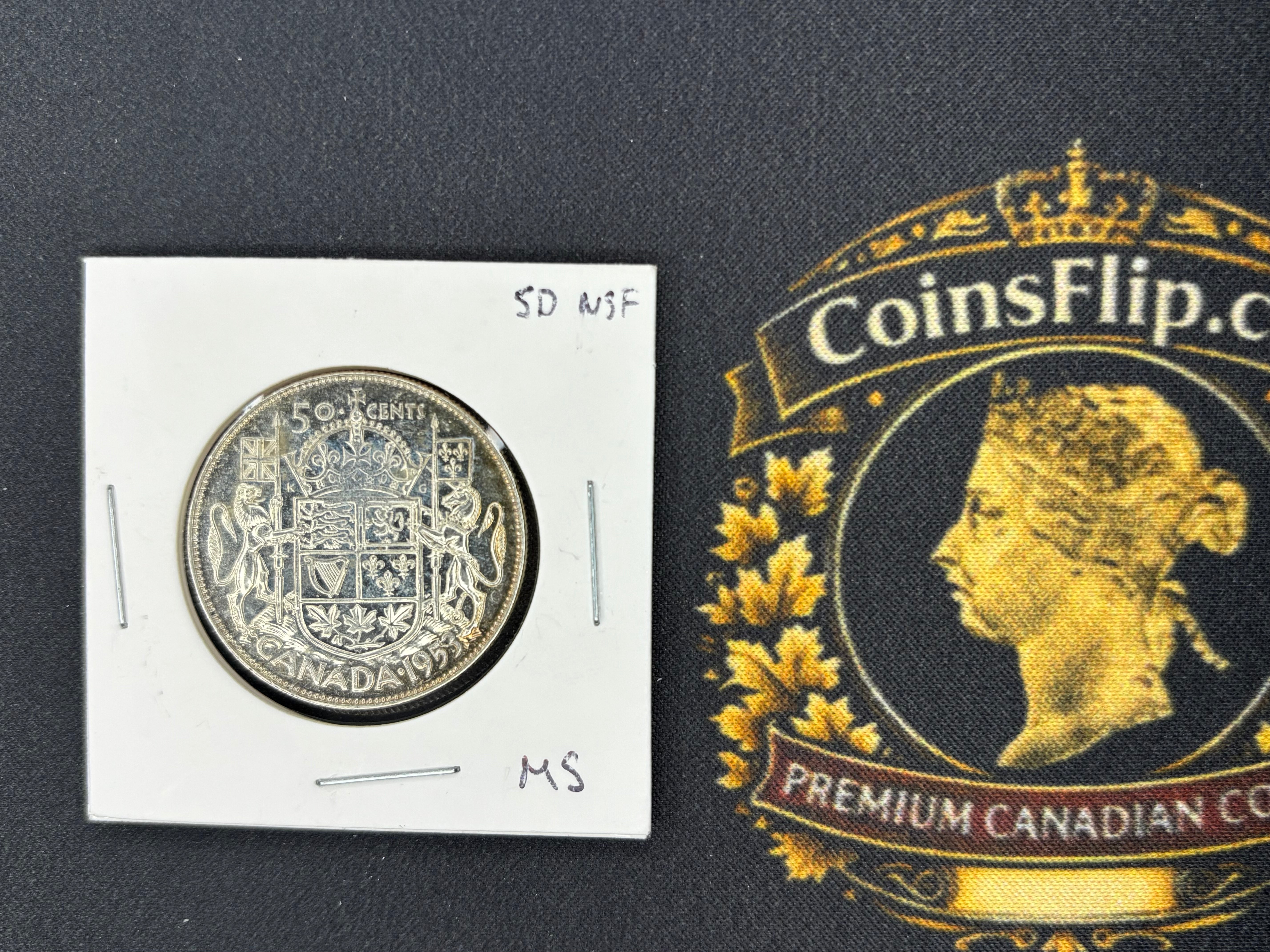 Canada Silver Coin - 50 cents - 1953 SD NSF