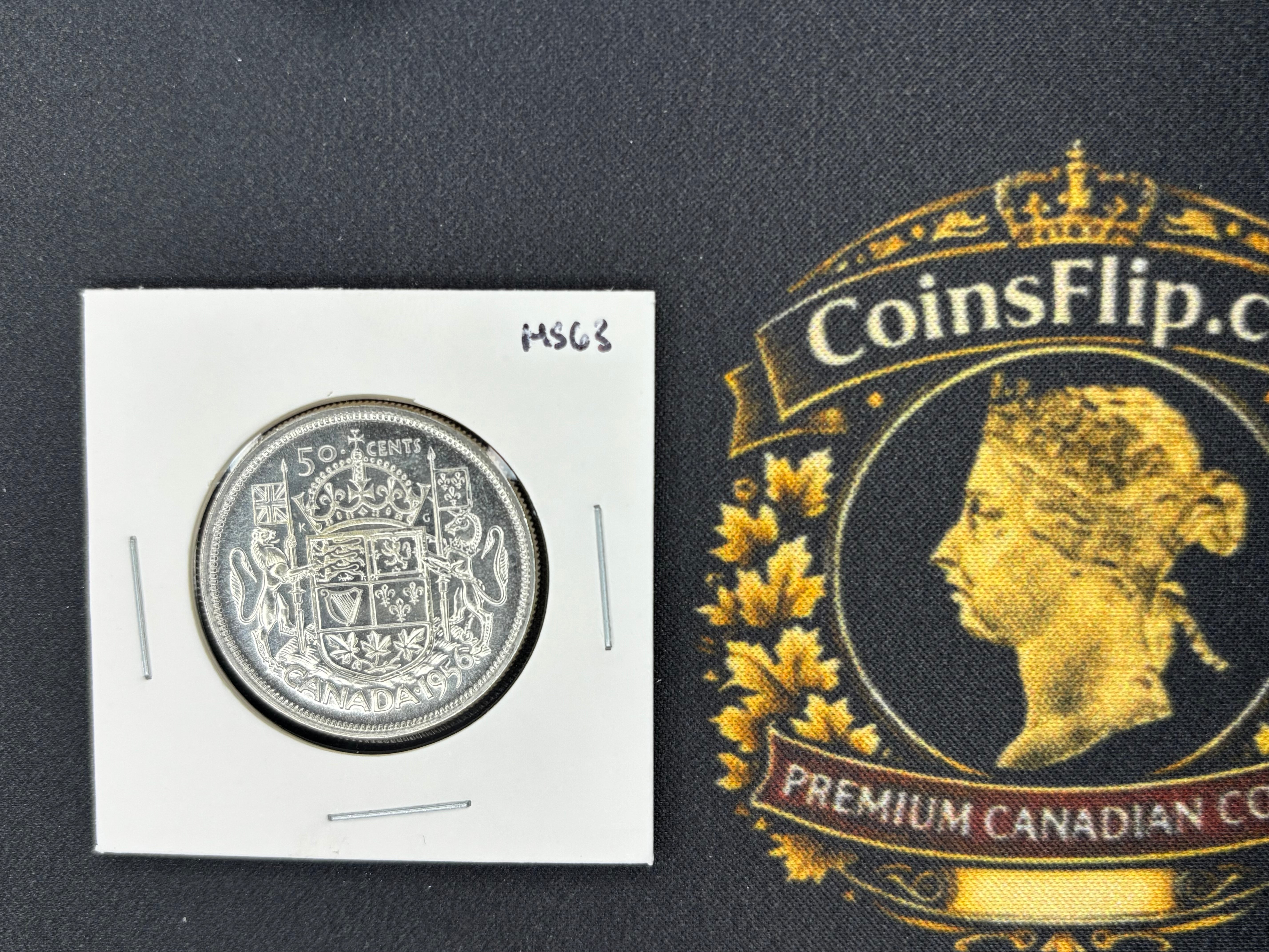 Canada Silver Coin - 50 cents - 1956 MS63