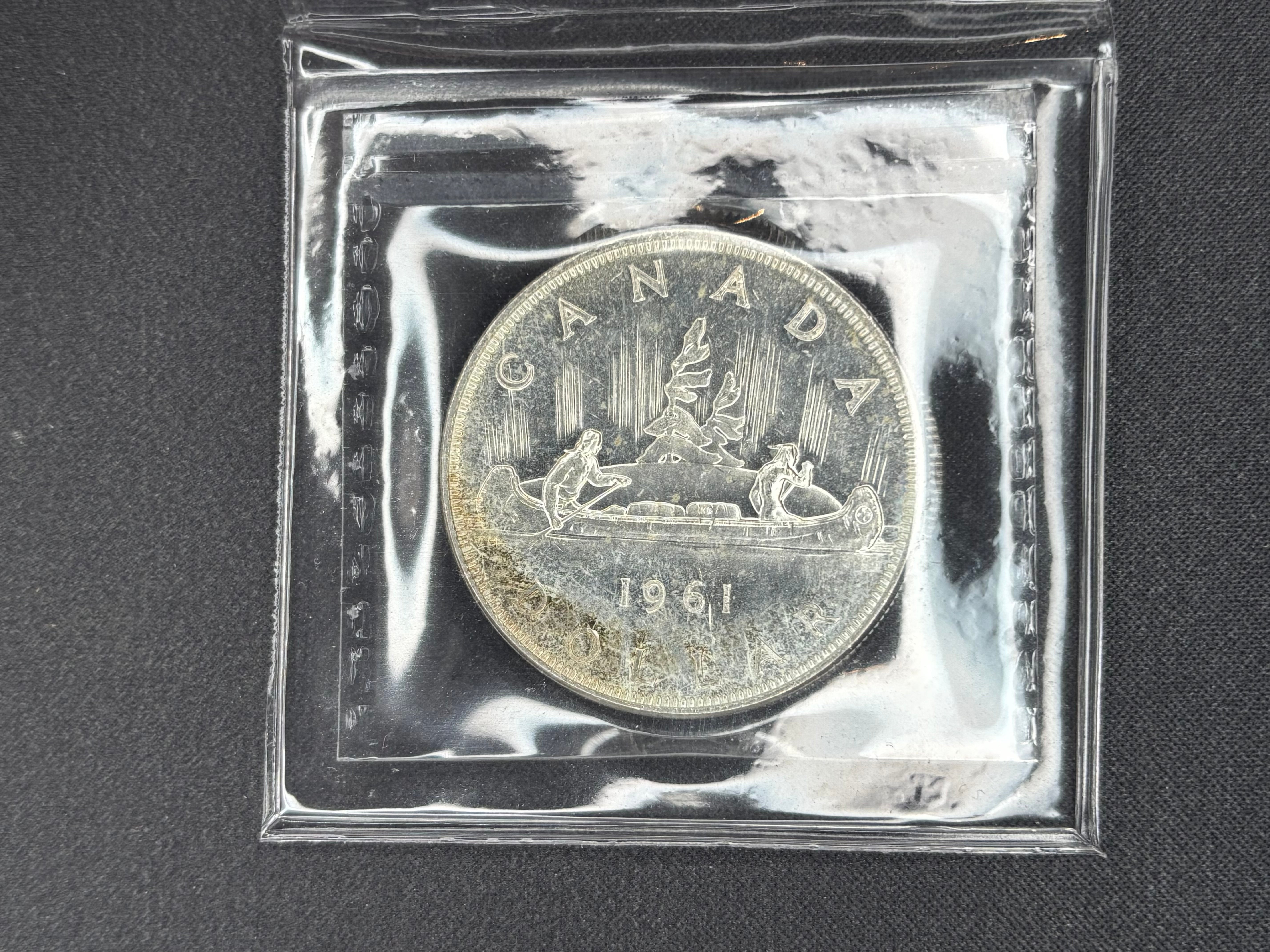 Canada Silver Coin - Dollars - 1961 Arrowhead  MS64 ICCS