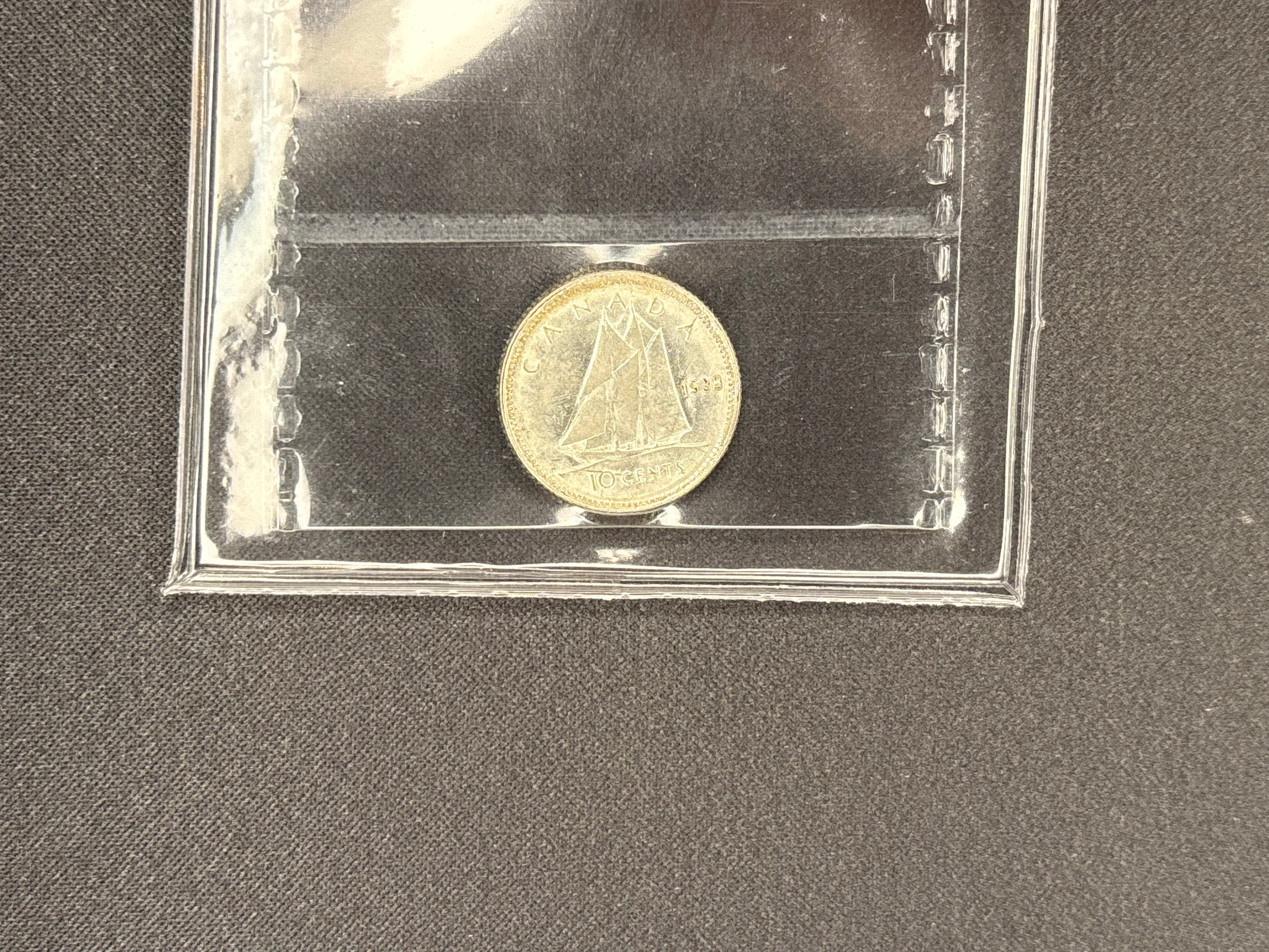 Canada Silver Coin - 10 cents - 1938 MS63 ICCS