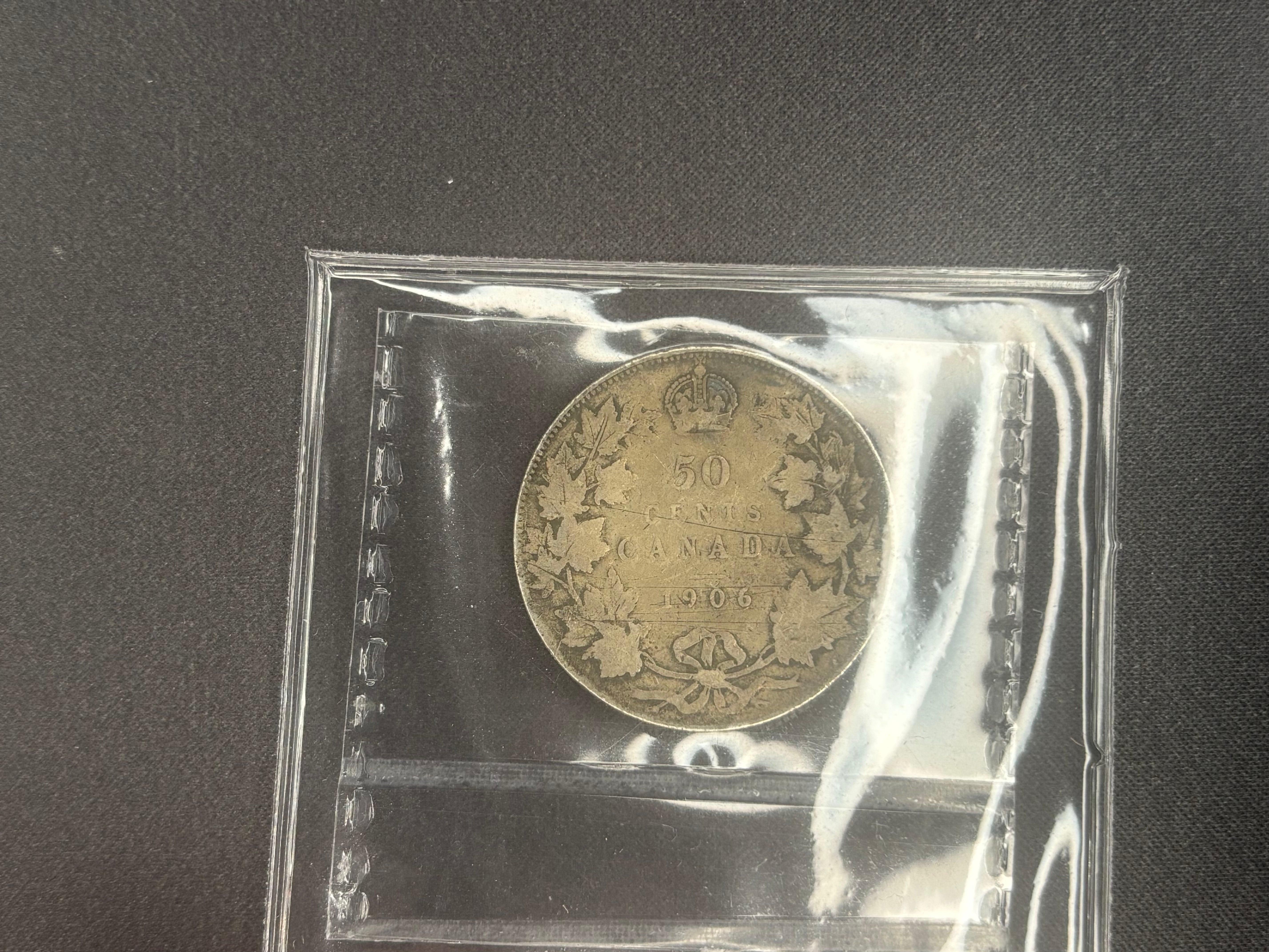 Canada Silver Coin - 50 cents - 1906 - VG8 ICCS