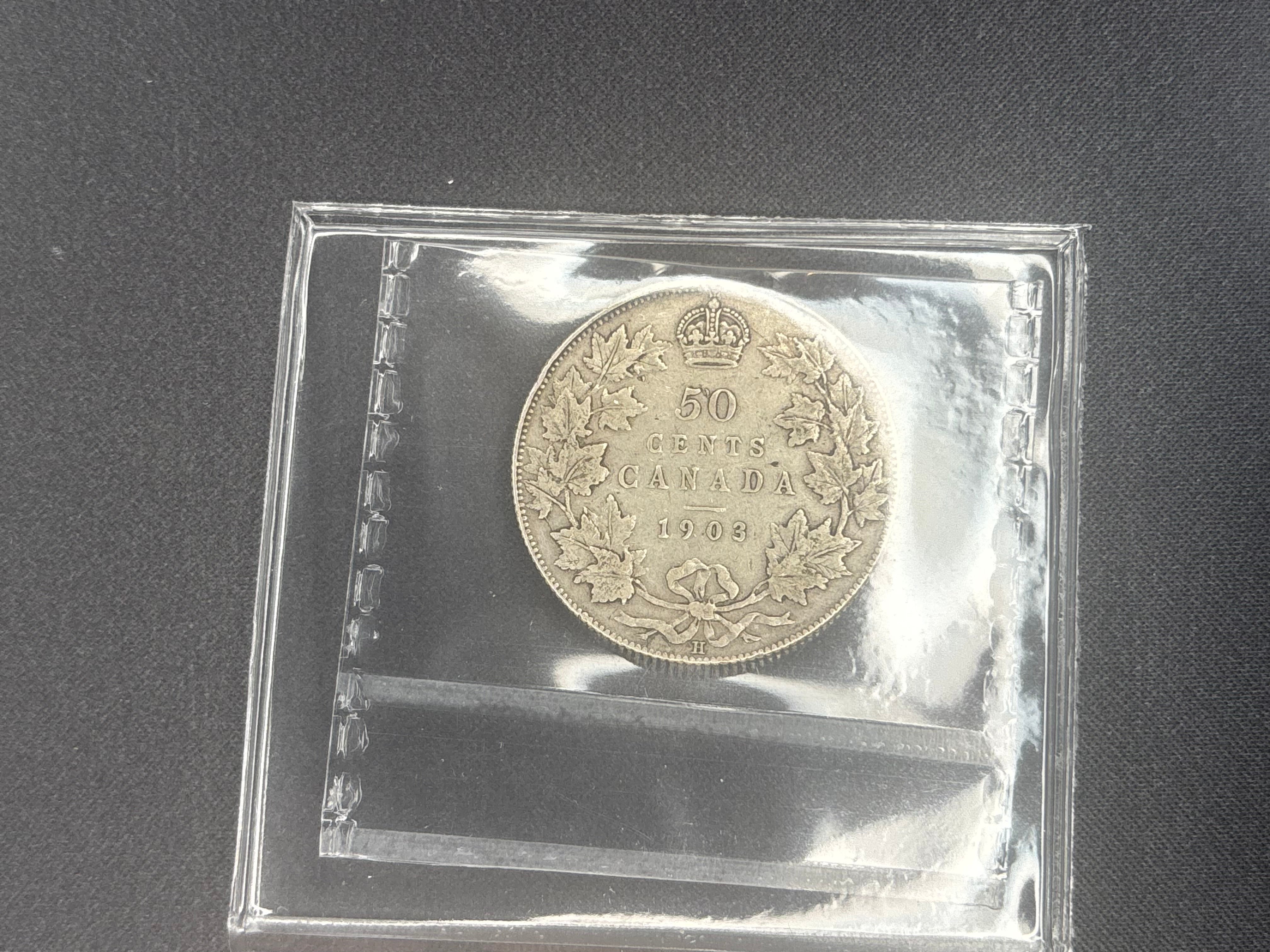 Canada Silver Coin - 50 cents - 1903H - VF30 ICCS