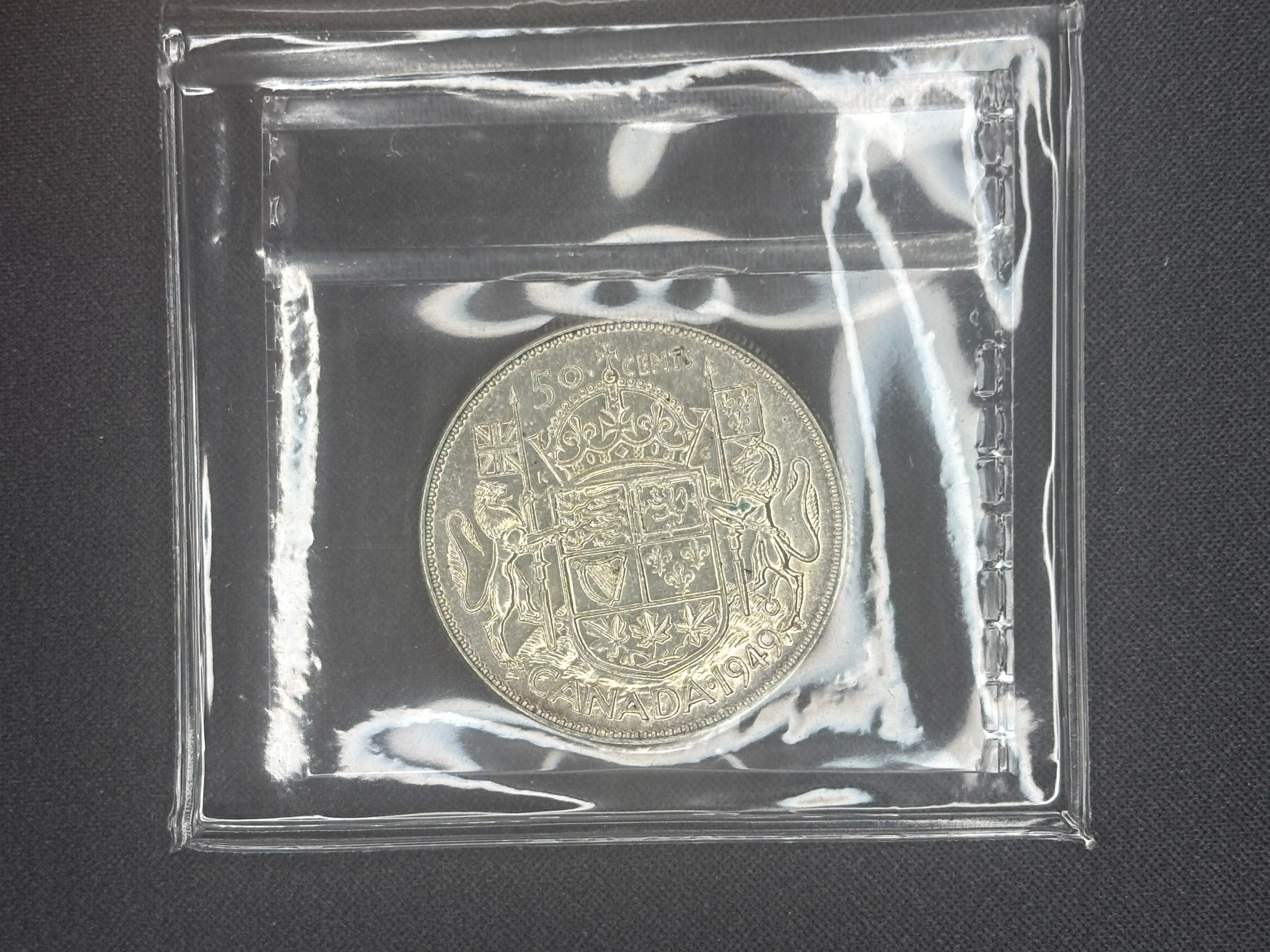 Canada Silver Coin - 50 cents - 1949 - MS60 ICCS