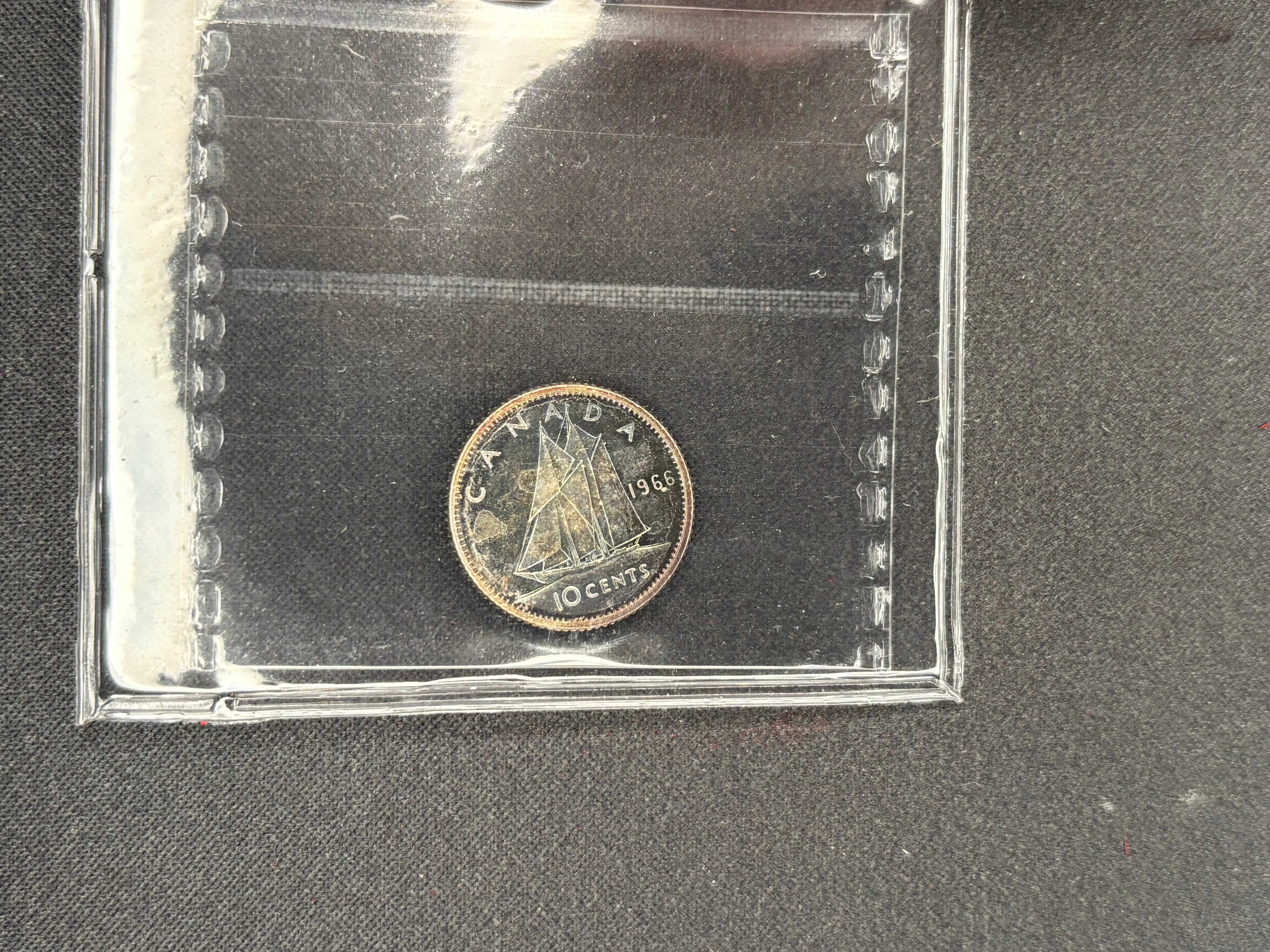 Canadian Coin - 10 cents - 1966 Heavy Cameo - PL66 ICCS
