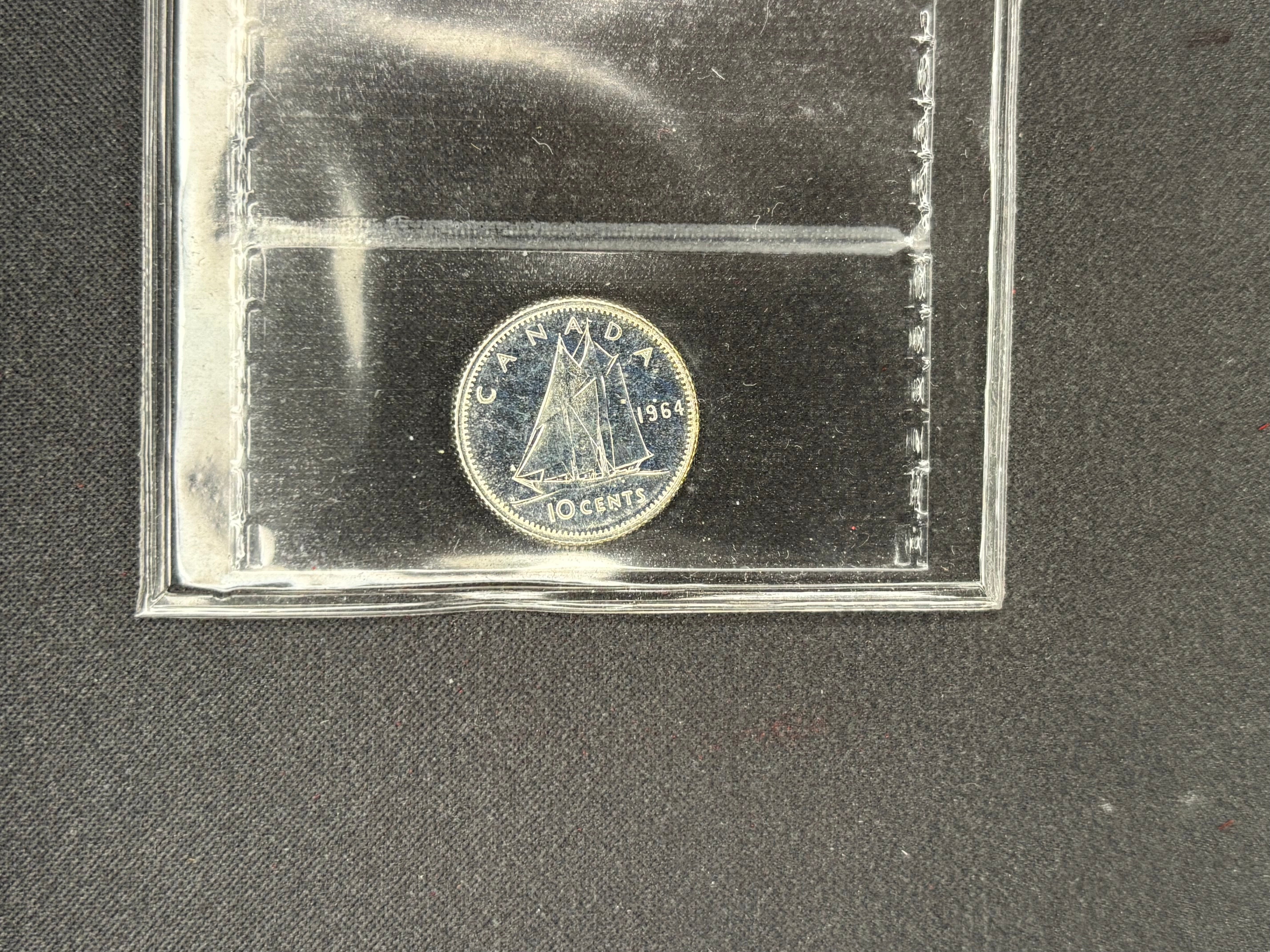 Canadian Coin - 10 cents - 1964 PL66 ICCS