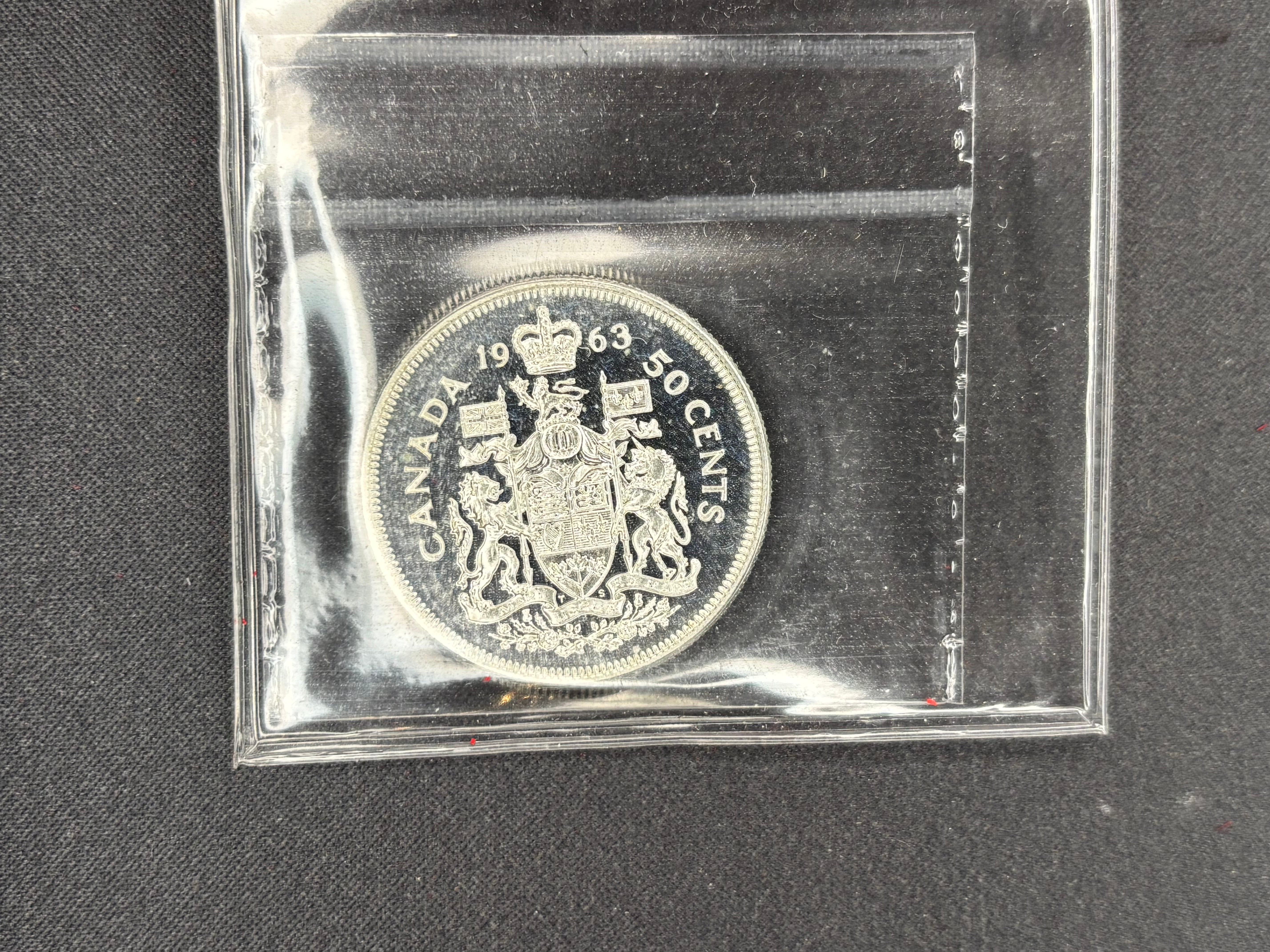 Canadian coin - 50 cents - 1963 - PL66 ICCS