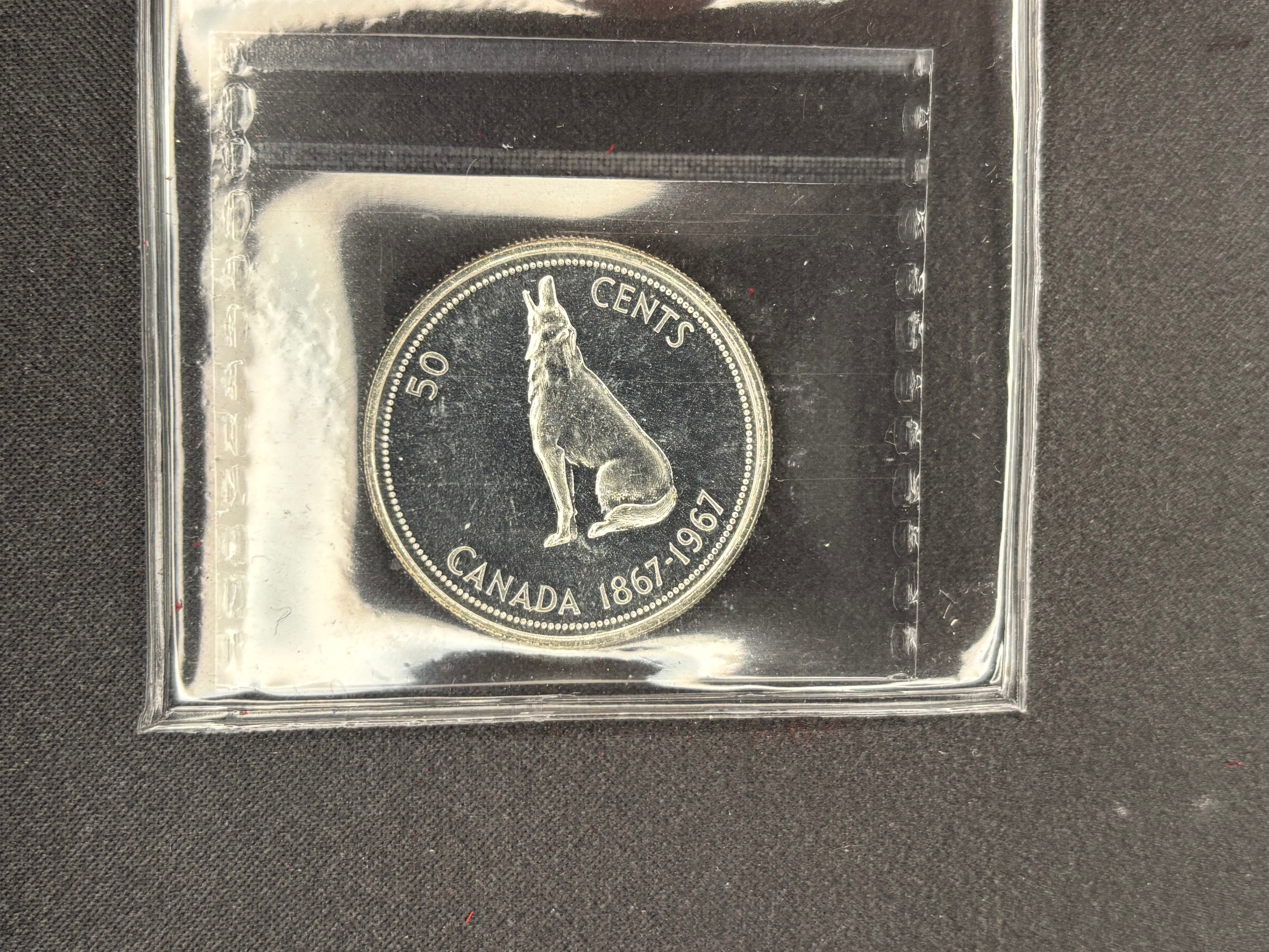Canadian coin - 50 cents - 1967 Heavy Cameo - SP66 ICCS