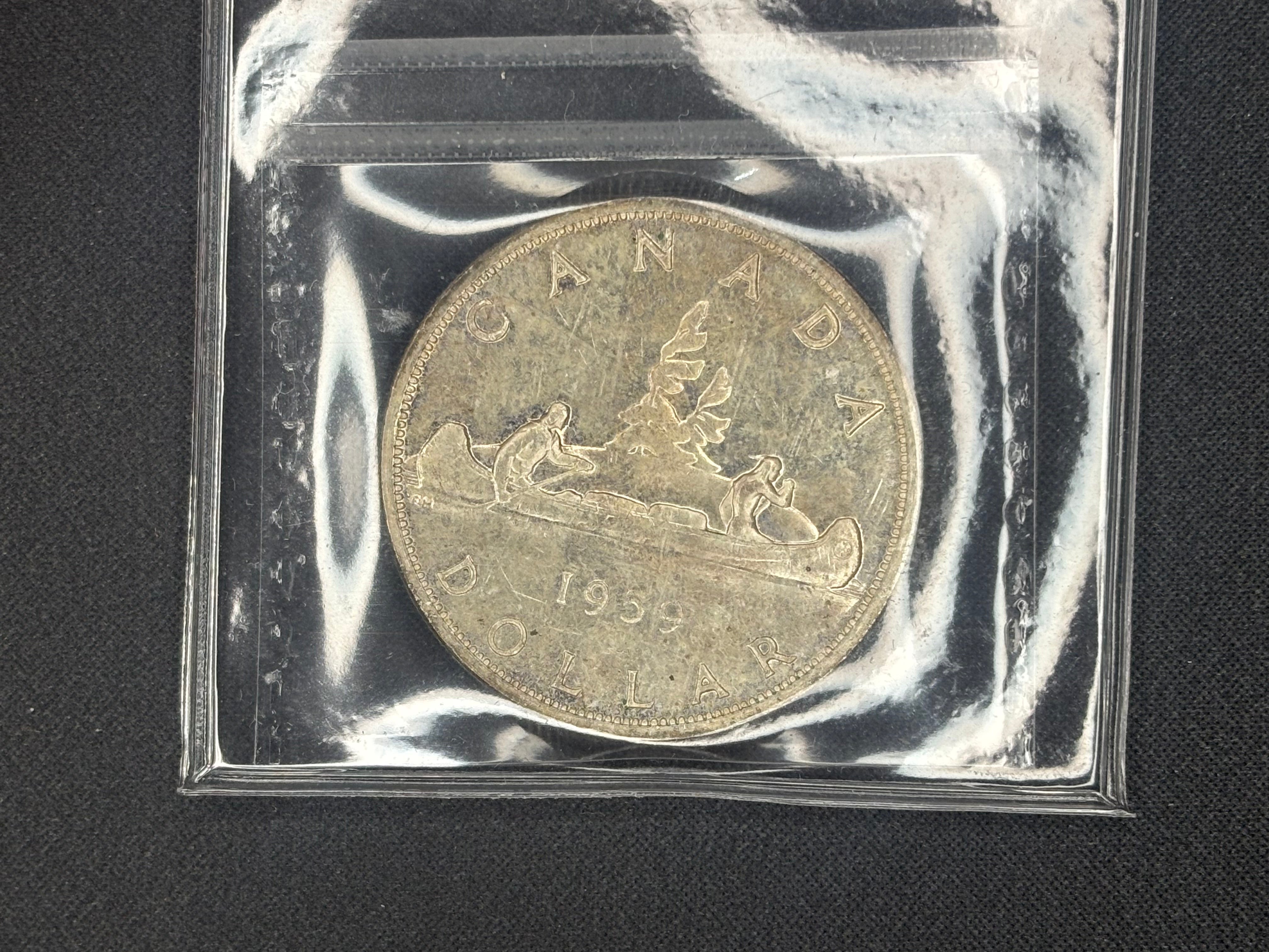 Canadian Silver Coin - Dollar - 1959 - MS65 ICCS
