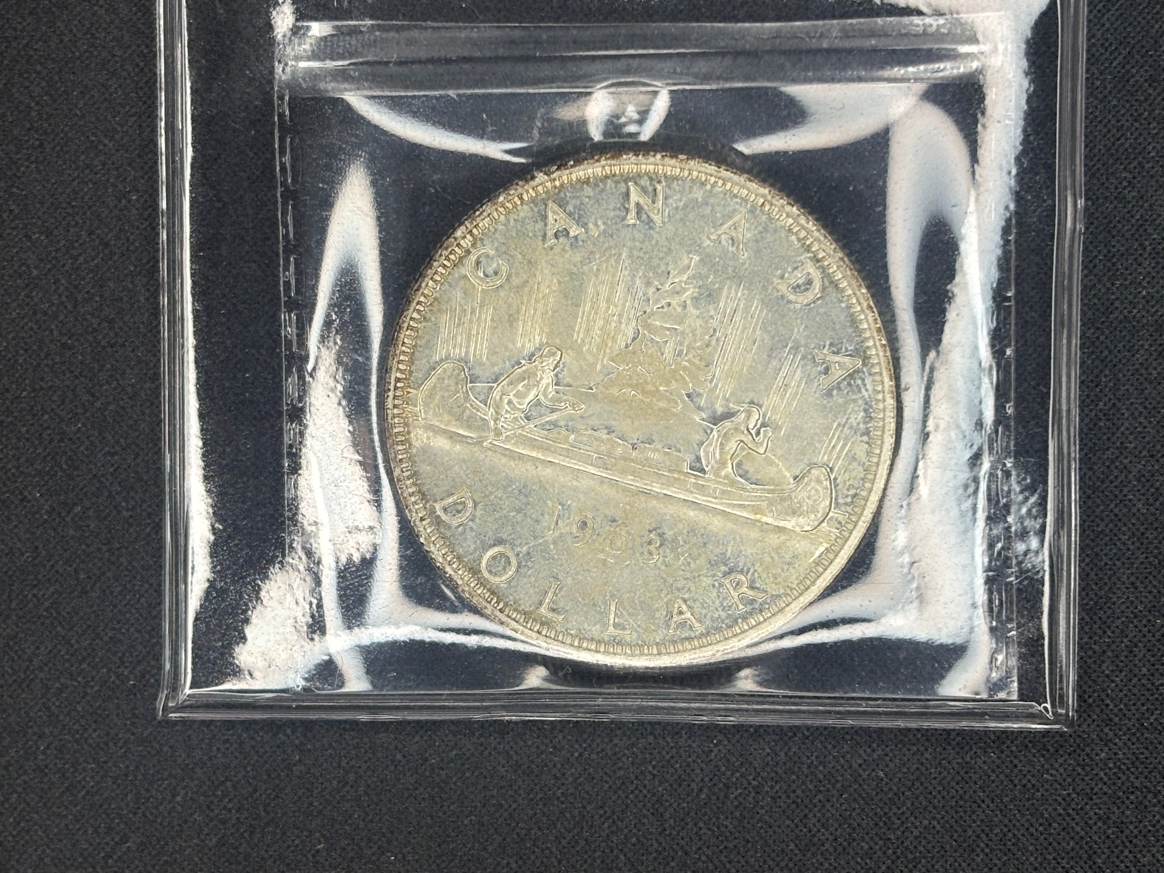 Canadian Silver Coin - Dollar - 1963 - MS65 ICCS