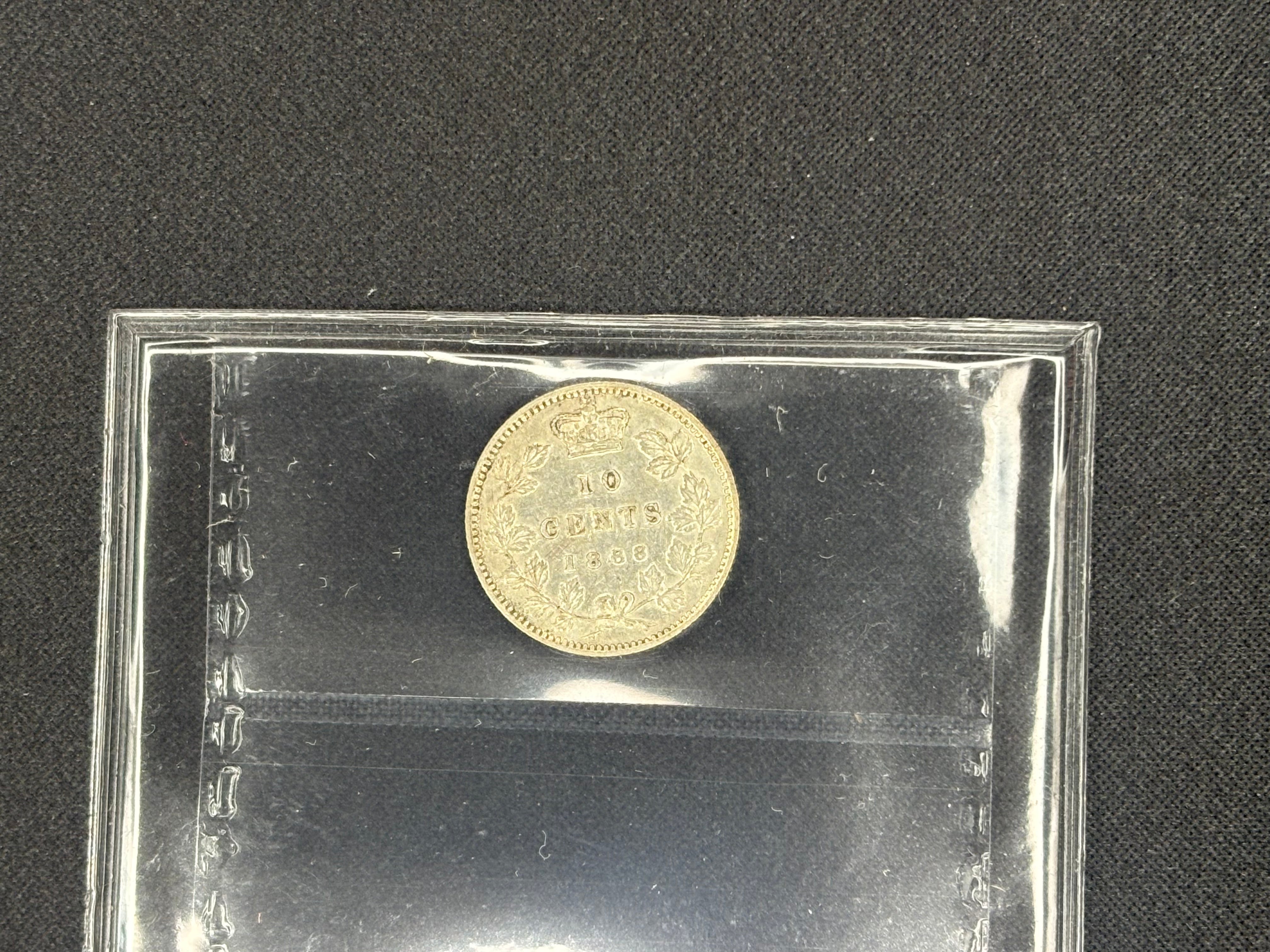 Canadian Silver Coin - 10 cents - 1888  - EF40 ICCS