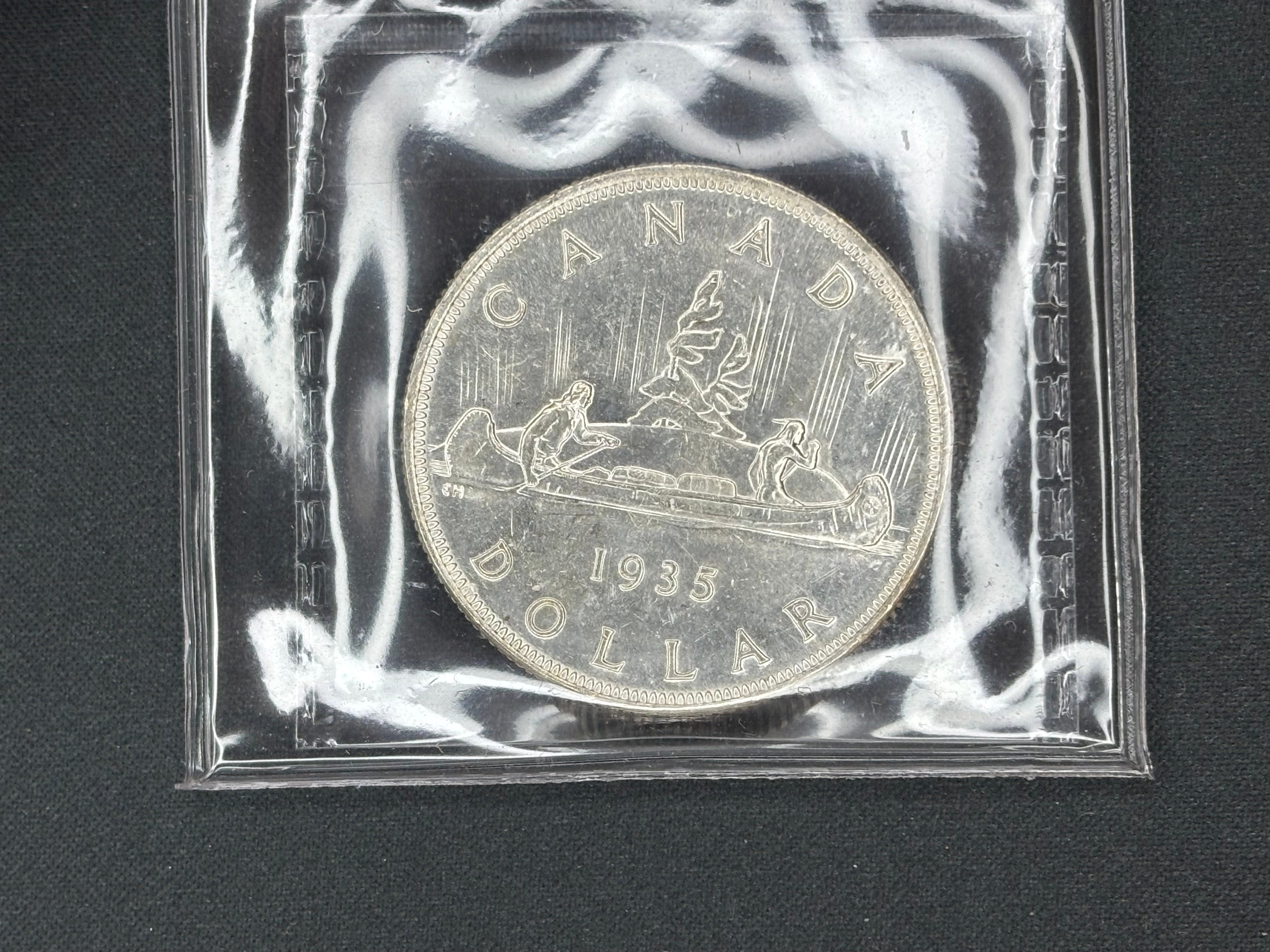 Canadian Silver Coin - Dollar - 1935 - MS65 ICCS