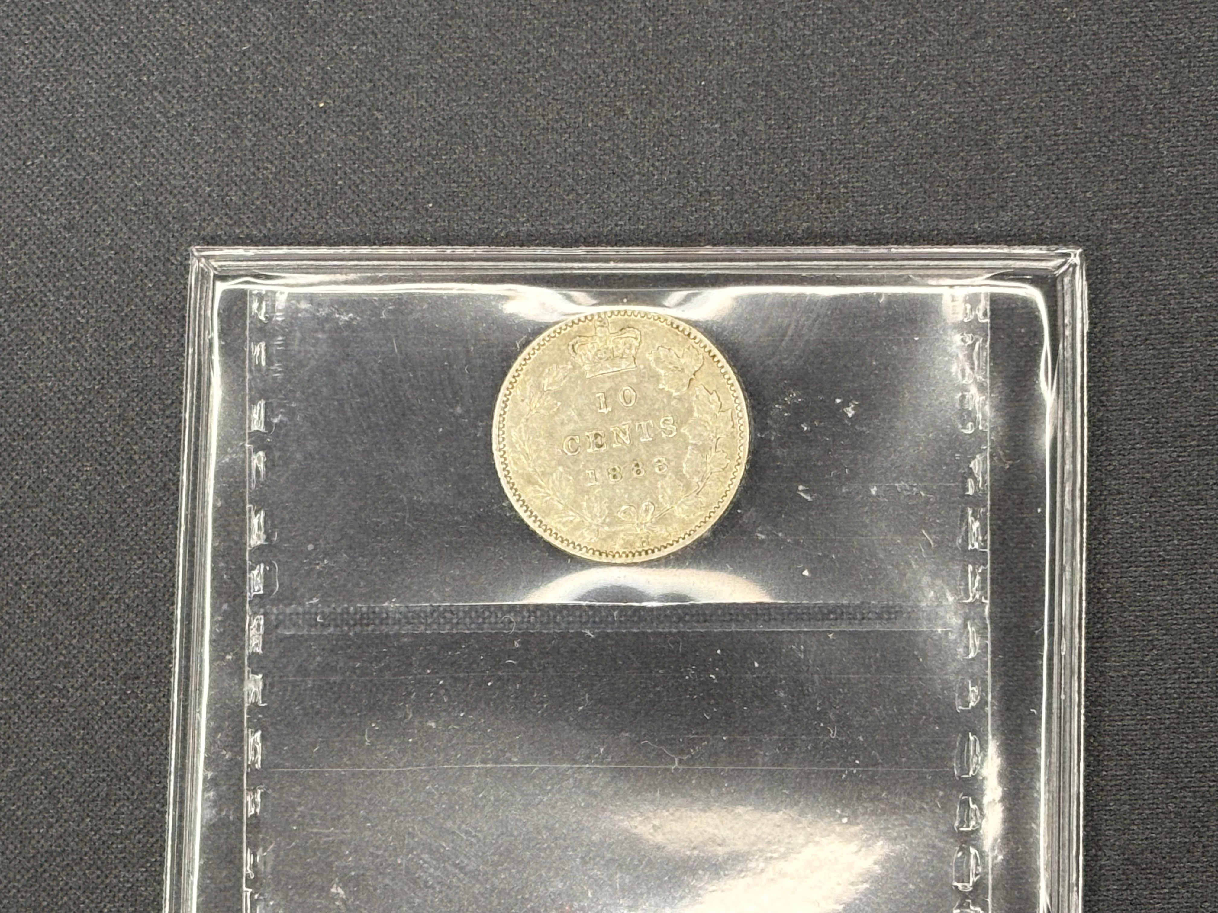 Canadian Silver Coin - 10 cents - 1883H VF30 ICCS