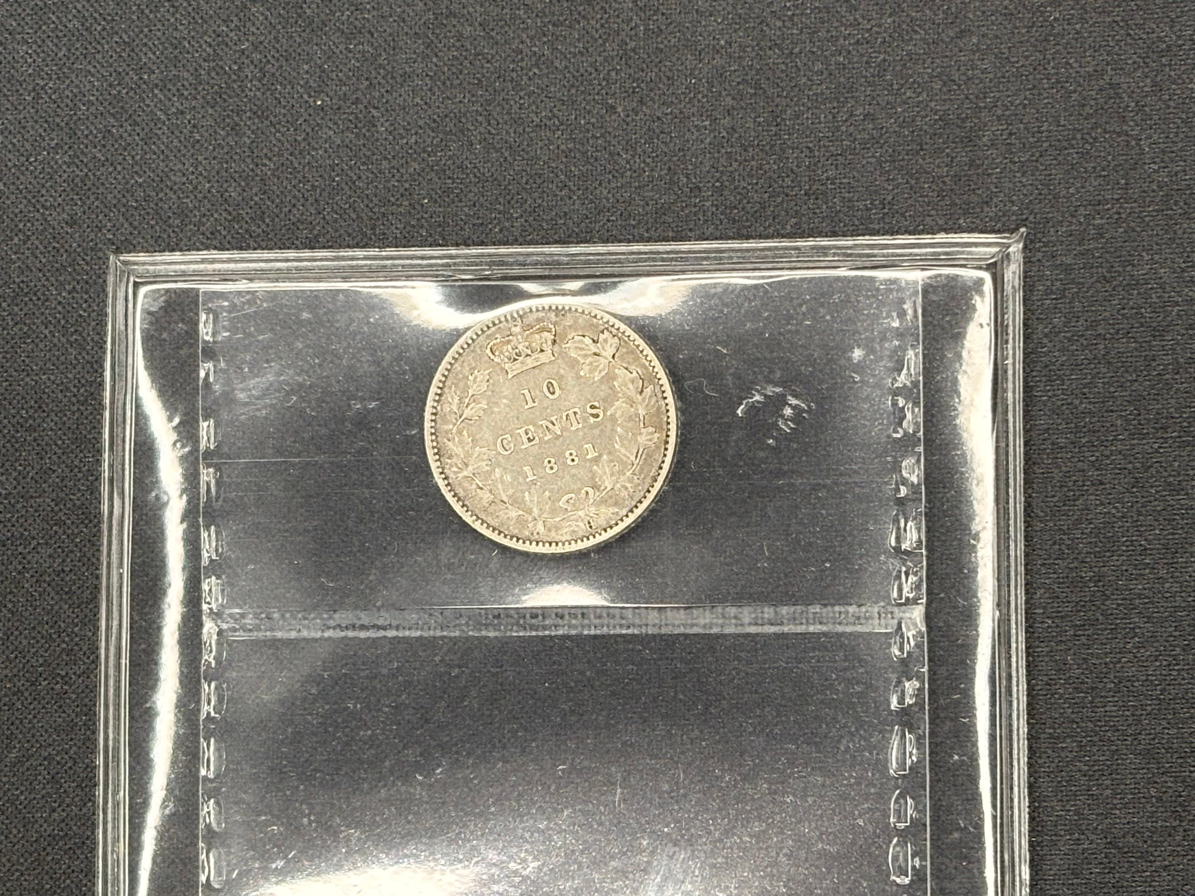 Canadian Silver Coin - 10 cents - 1881H Obv. 2 VF20 ICCS