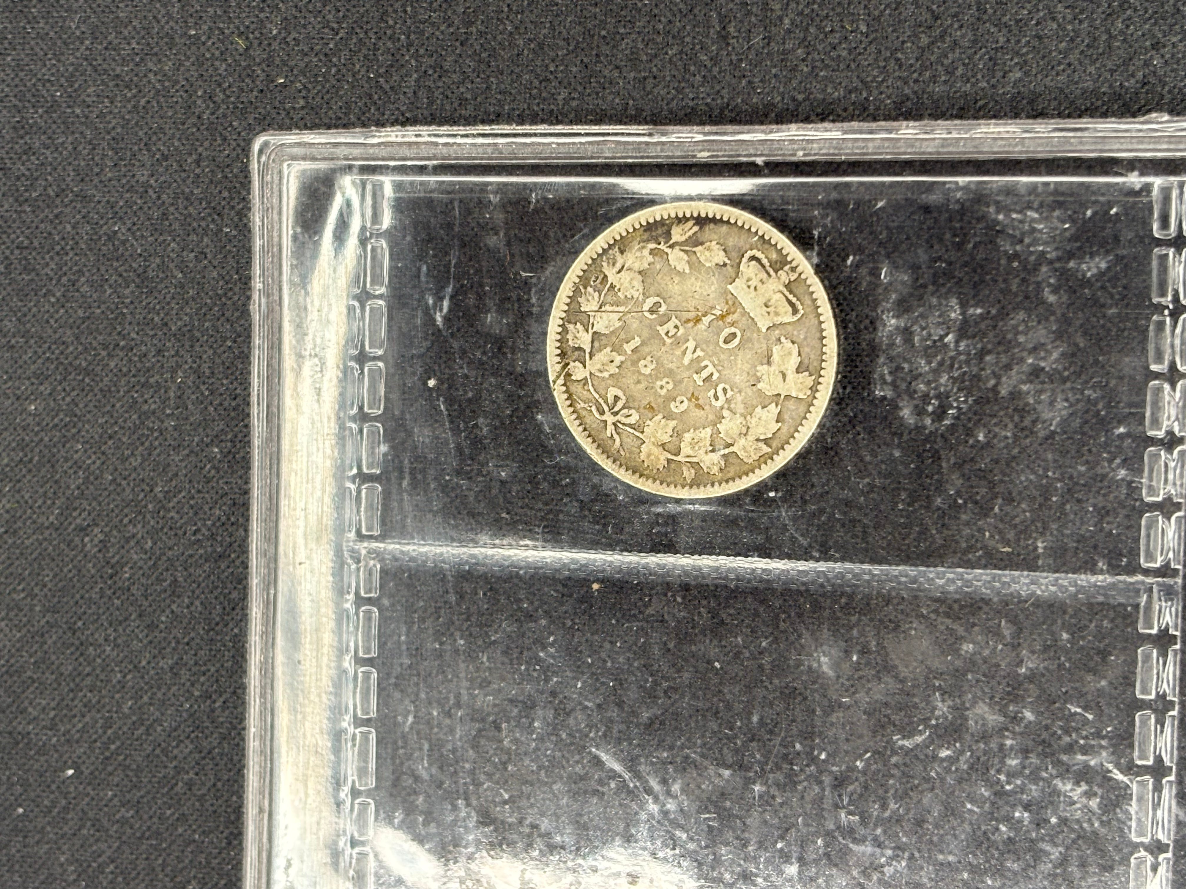 Key date Canadian Silver Coin - 10 cents - 1889 - G6 ICCS