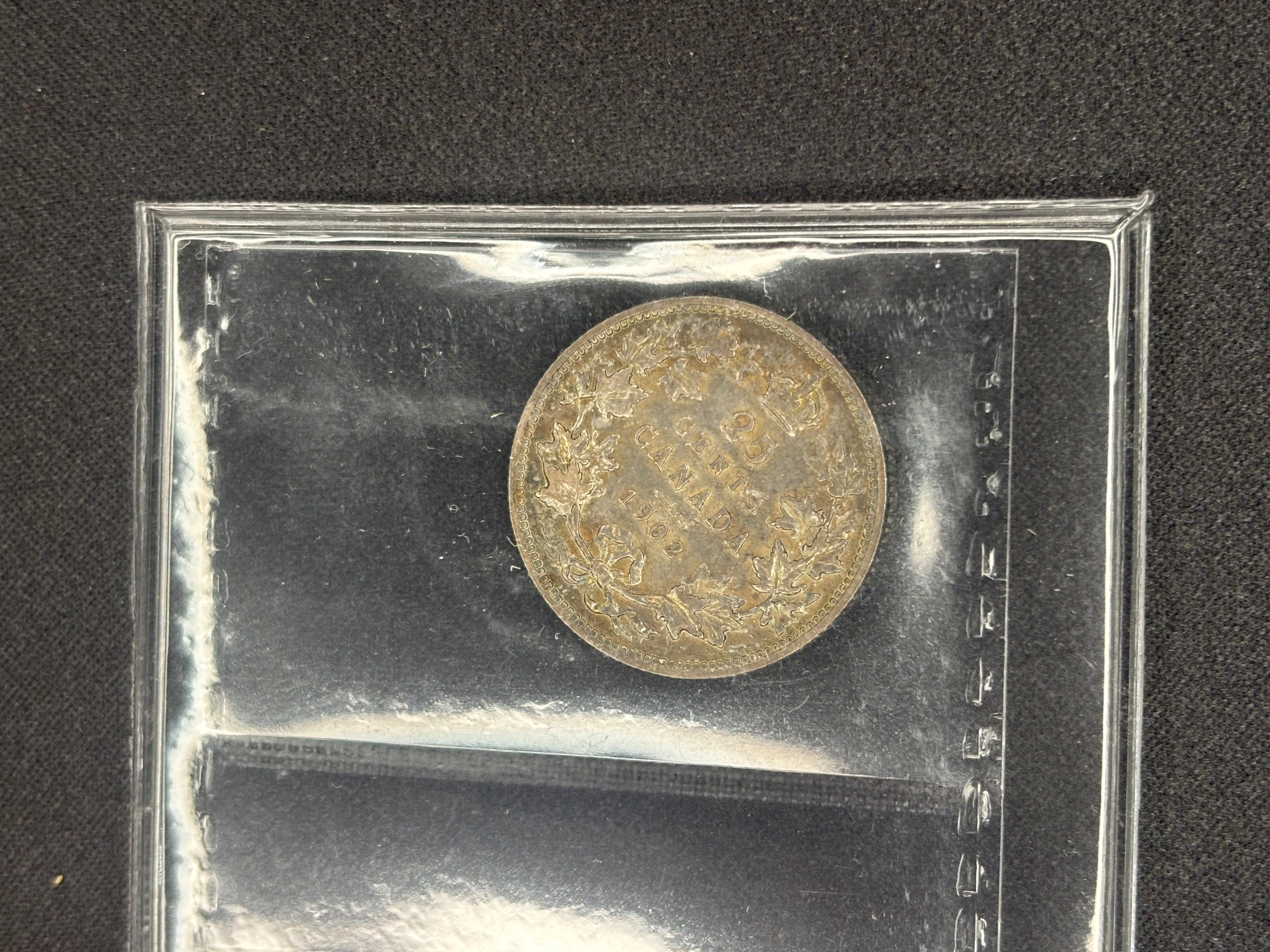 Canadian Silver Coin - 25 cents - 1902 - EF40 ICCS