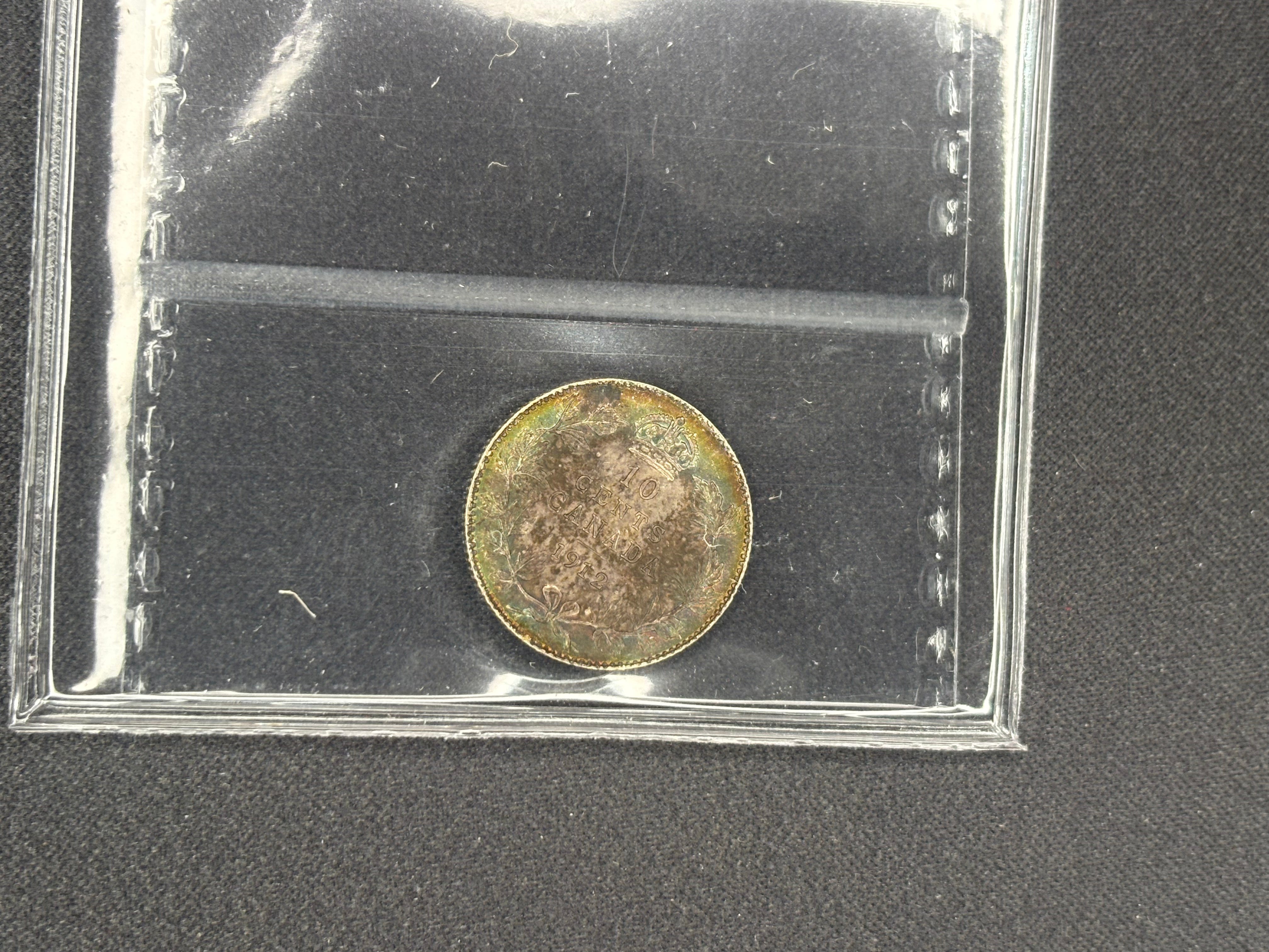 Canadian Silver Coin - 10 cents - 1912 - AU55 ICCS