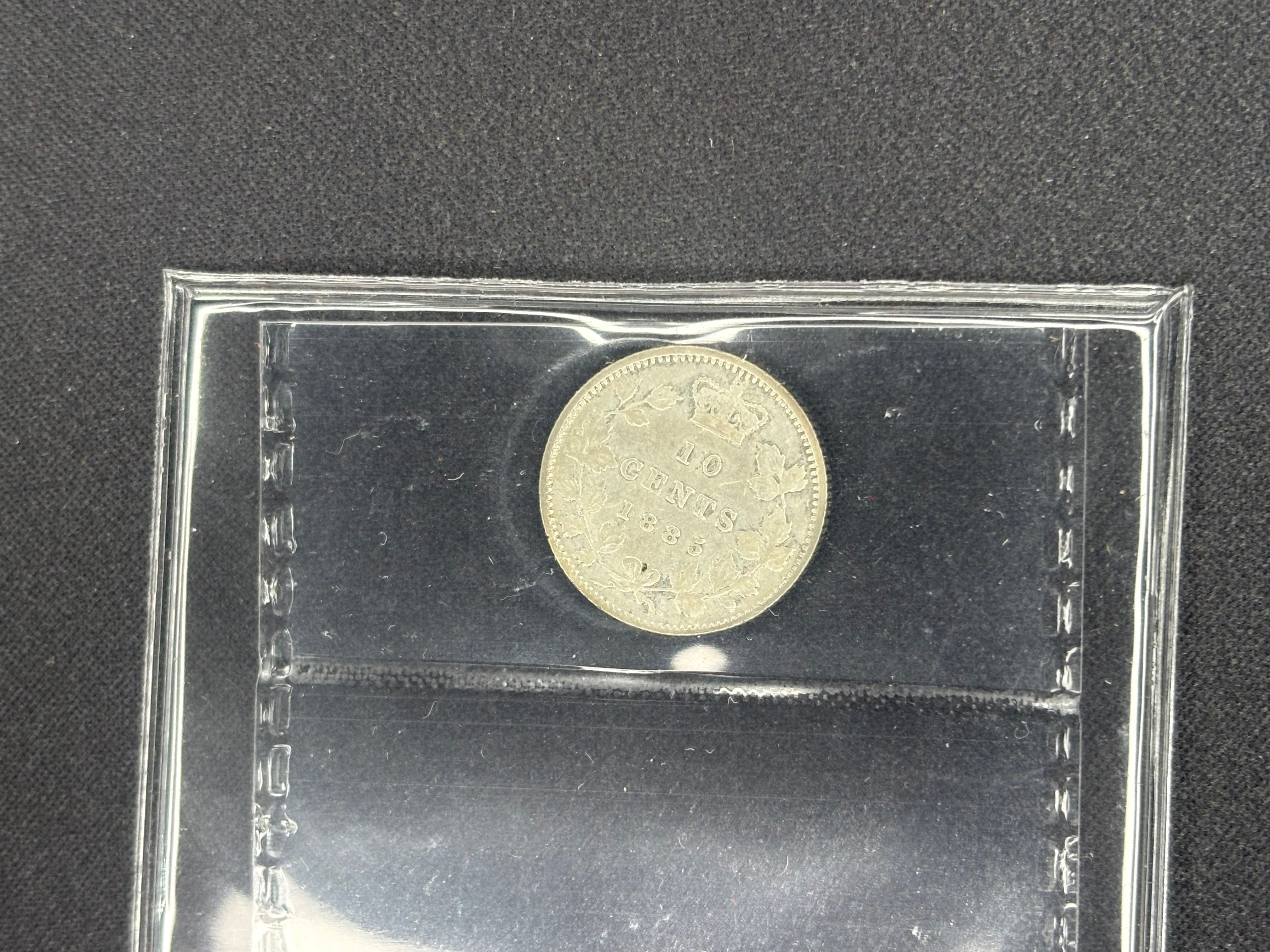 Canadian Silver Coin - 10 cents - 1885 Obv. 5 - F15 ICCS