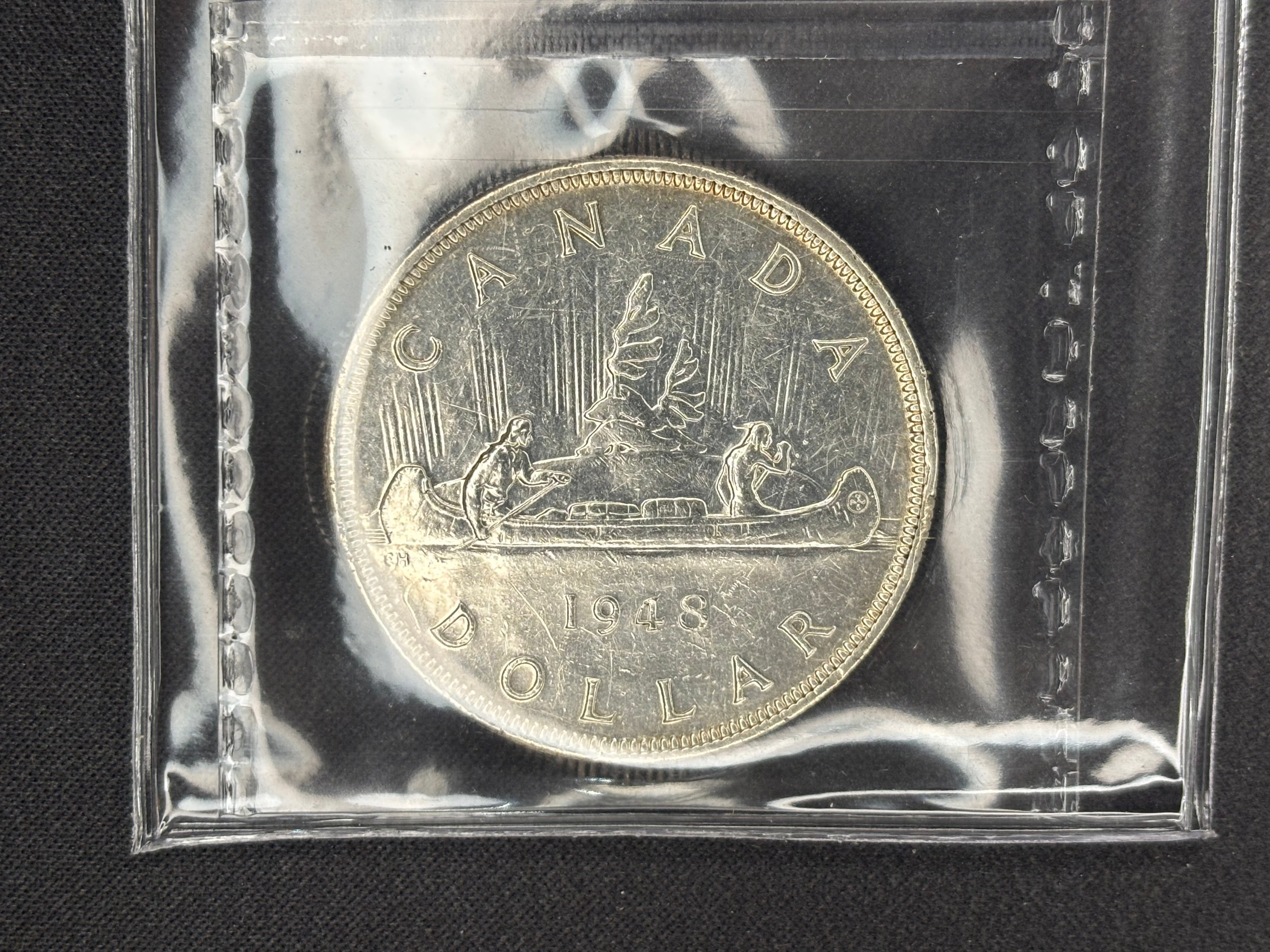 Canadian Silver Coin - Dollar - 1948 - EF40 ICCS