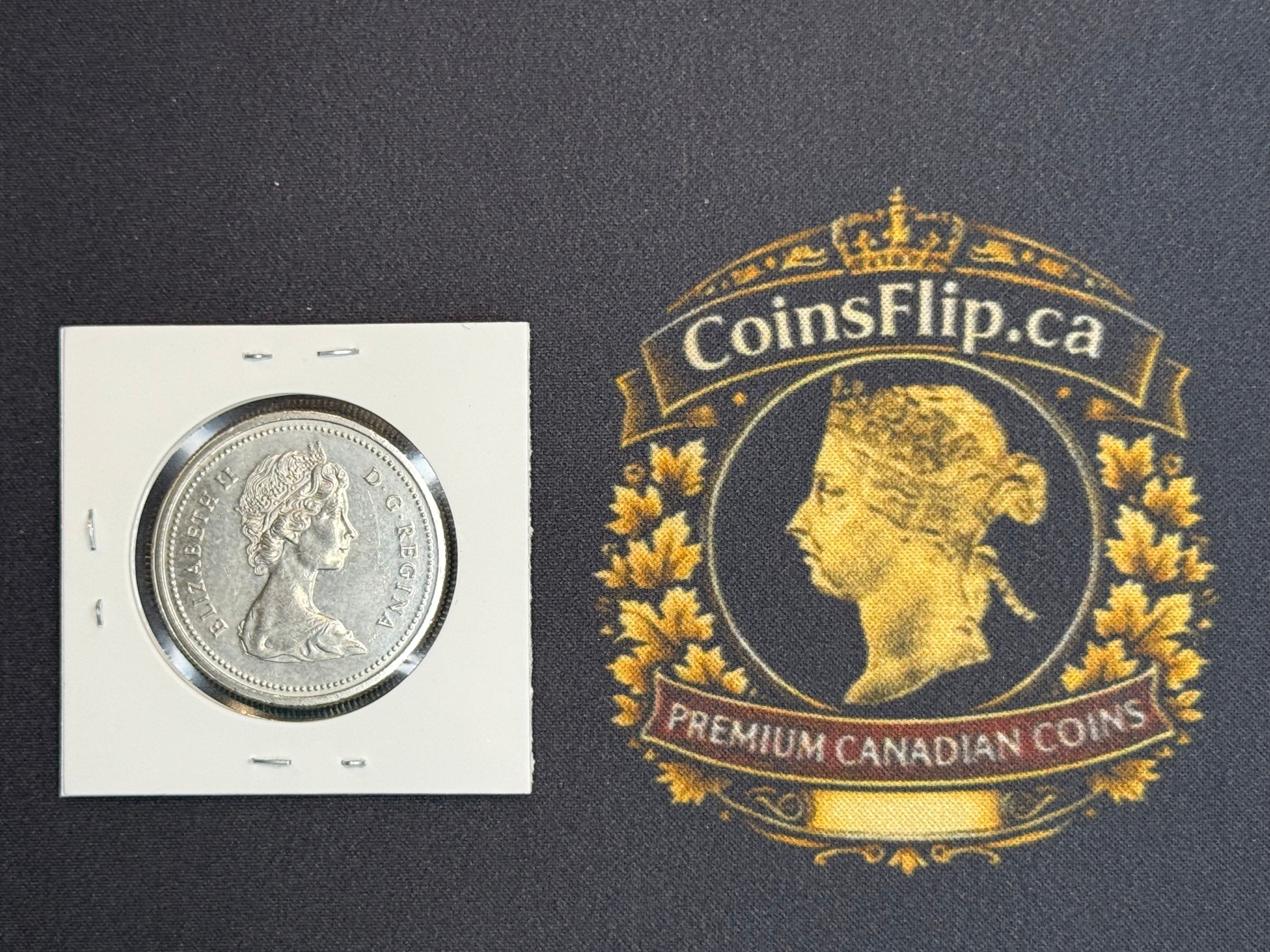 Canadian Nickel Dollar - 1976 Attached MS